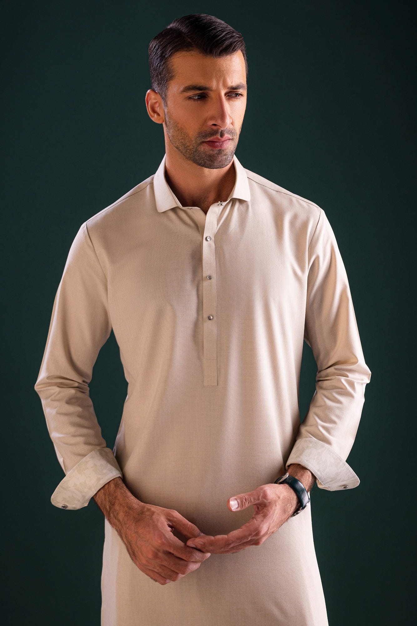 Korea - Light Green Blended Kameez Shalwar
