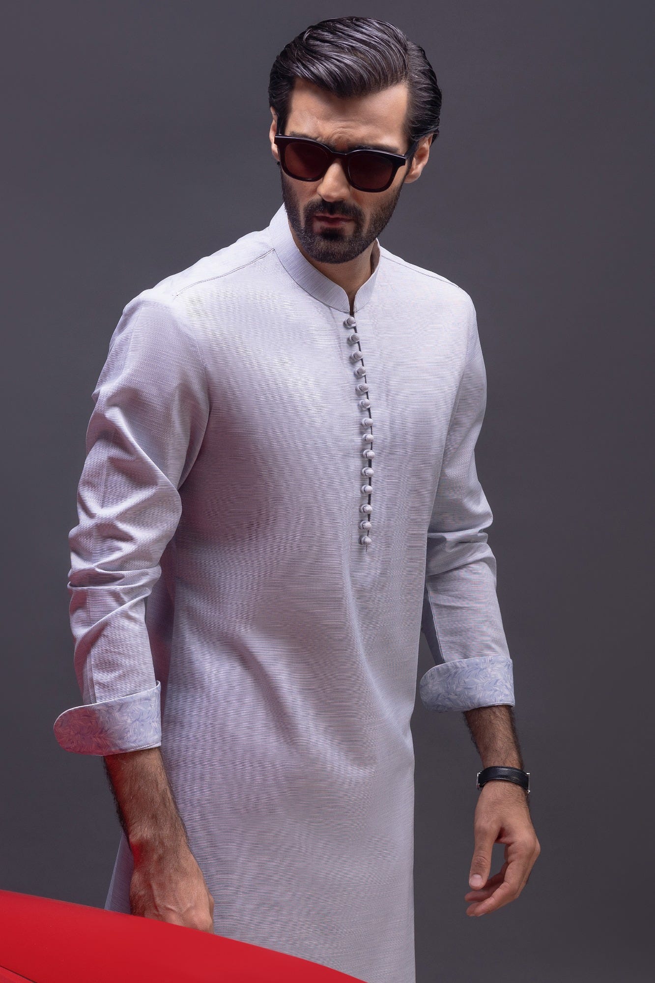 Denmark - Light Blue Cotton Kurta Trouser
