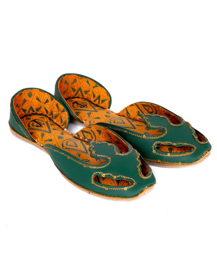 Green Khussa | Jj-Lkh-23-273