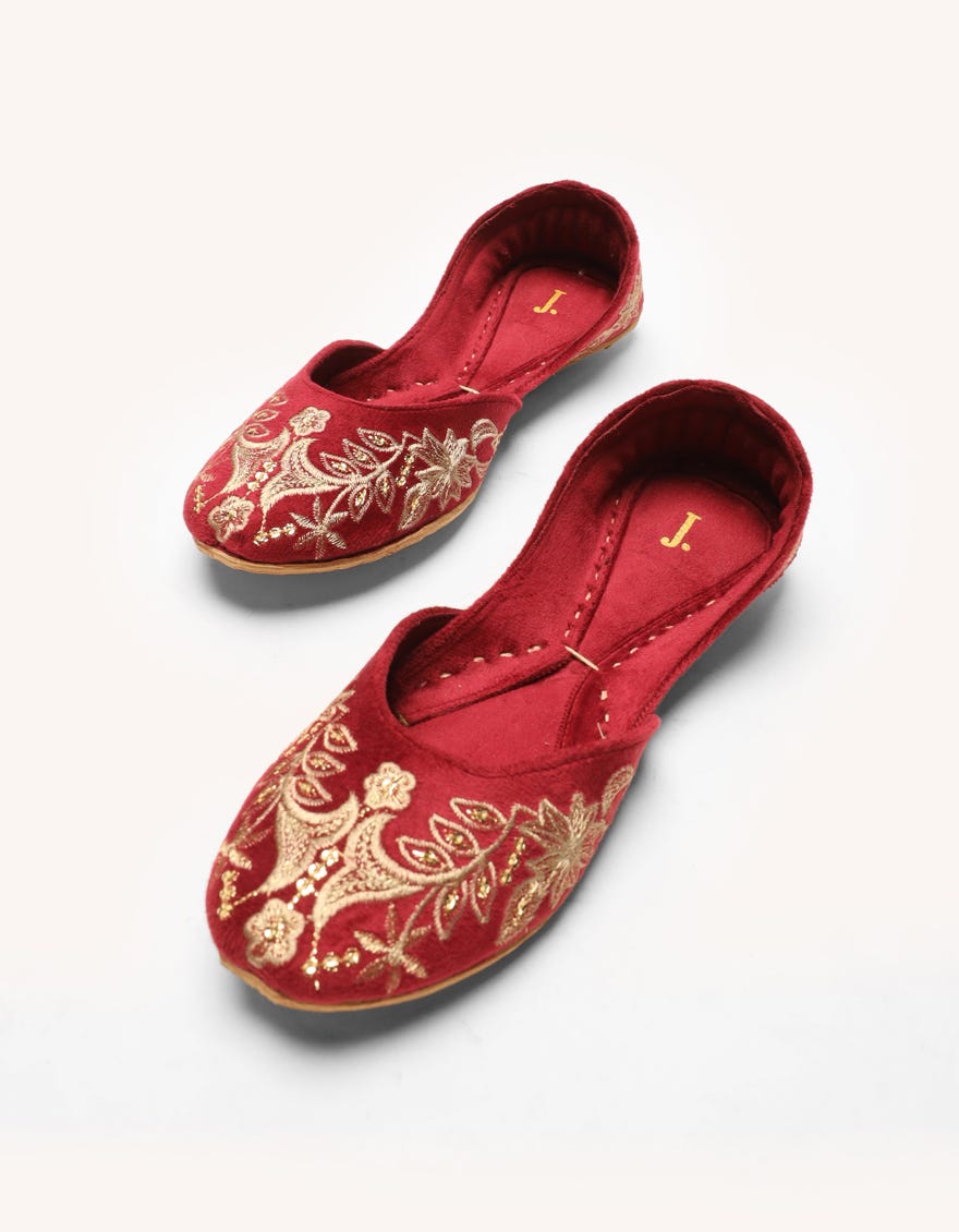 MAROON SUEDE KHUSSA