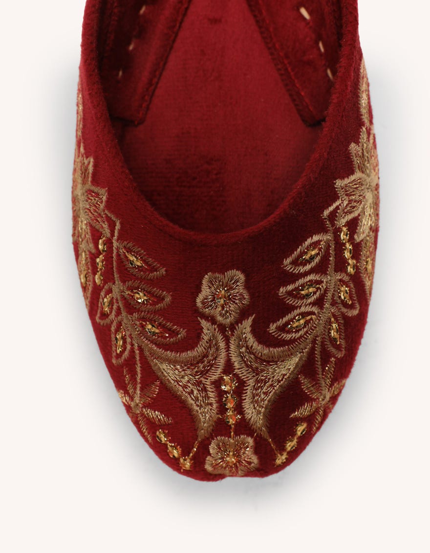 MAROON SUEDE KHUSSA