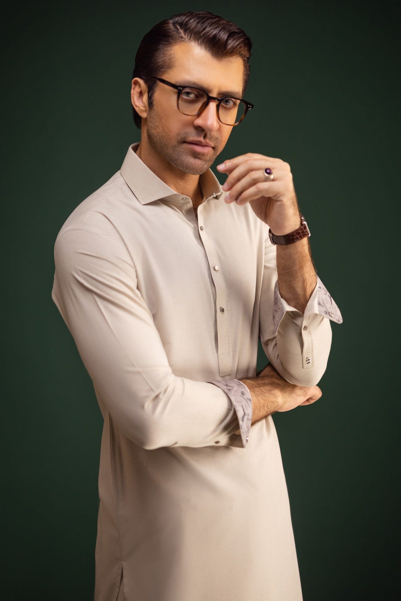 London - Light Grey Blended Kameez Shalwar