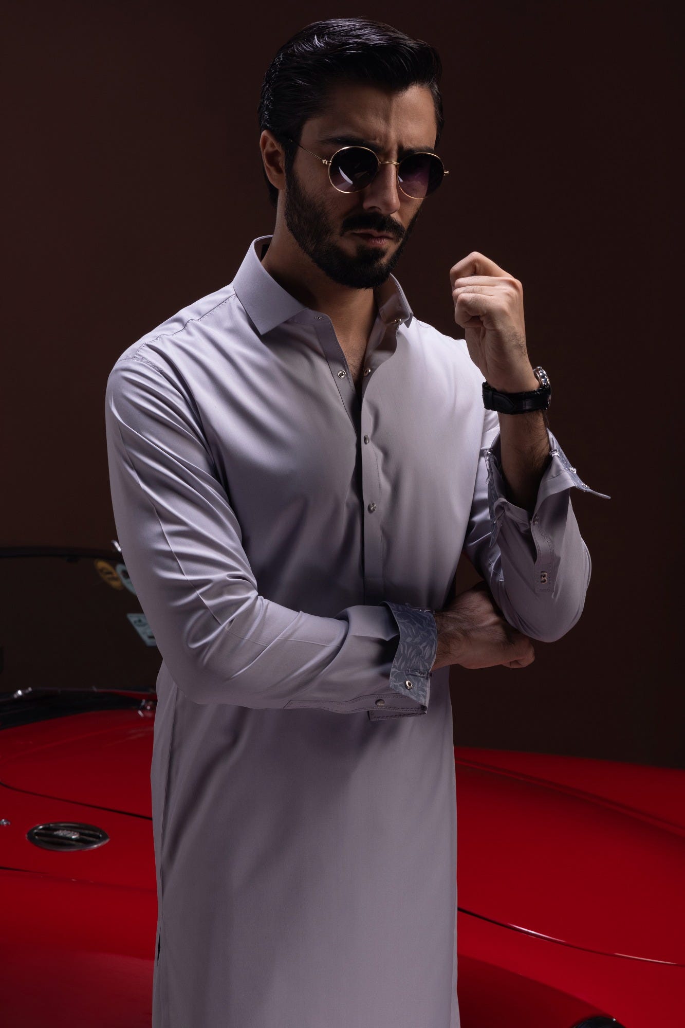 Mauritius - Grey Blended Kameez Shalwar