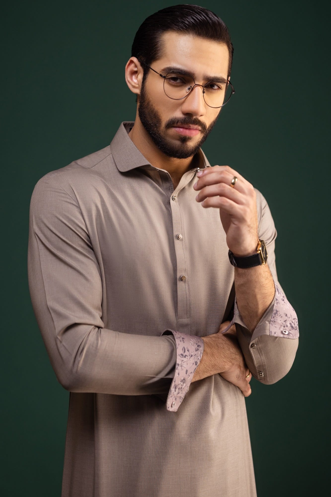 Merida - Brown Blended Kameez Shalwar