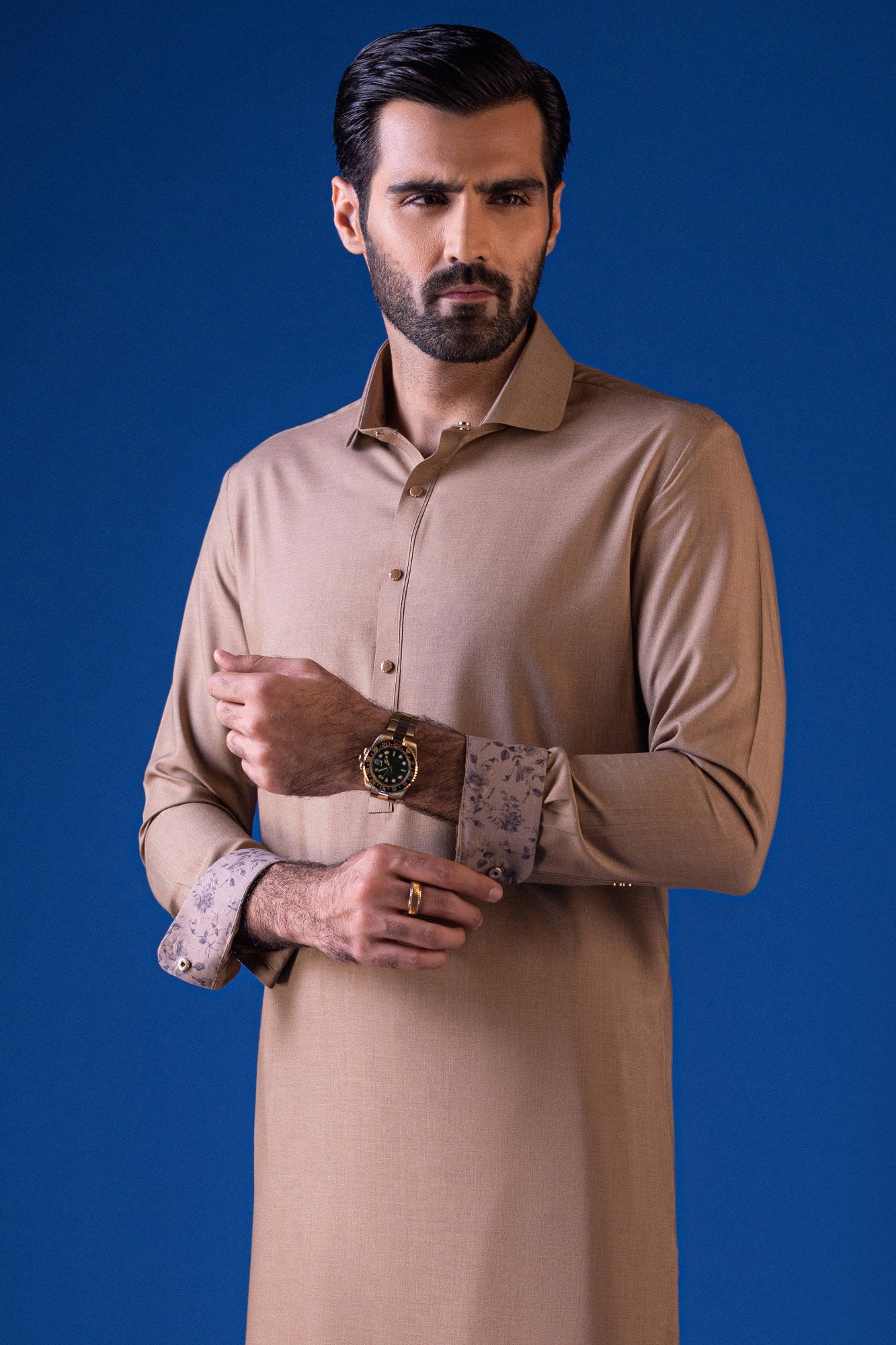 Merida - Camel Blended Kameez Shalwar
