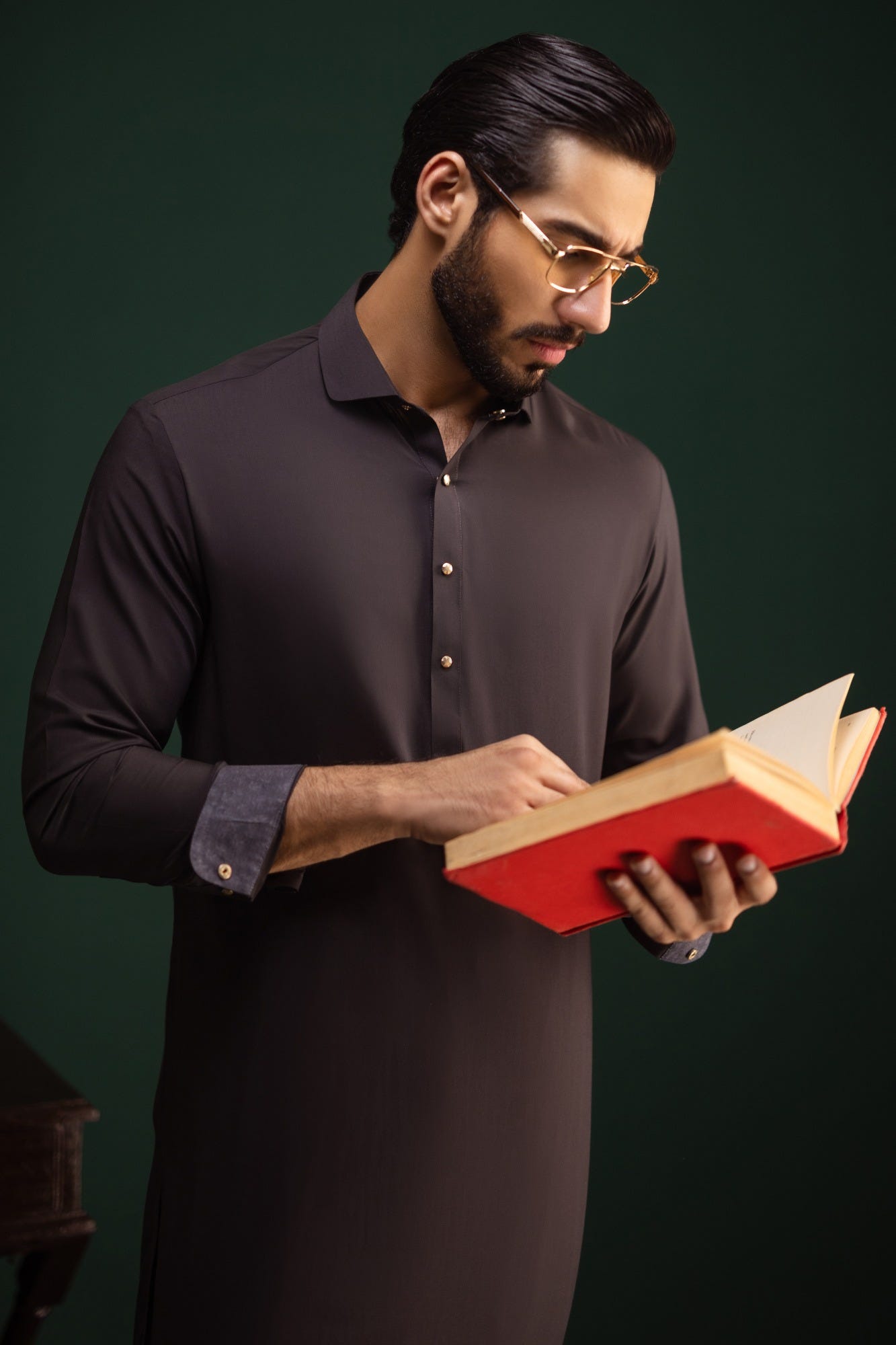 Morocco - Brown Blended Kameez Shalwar