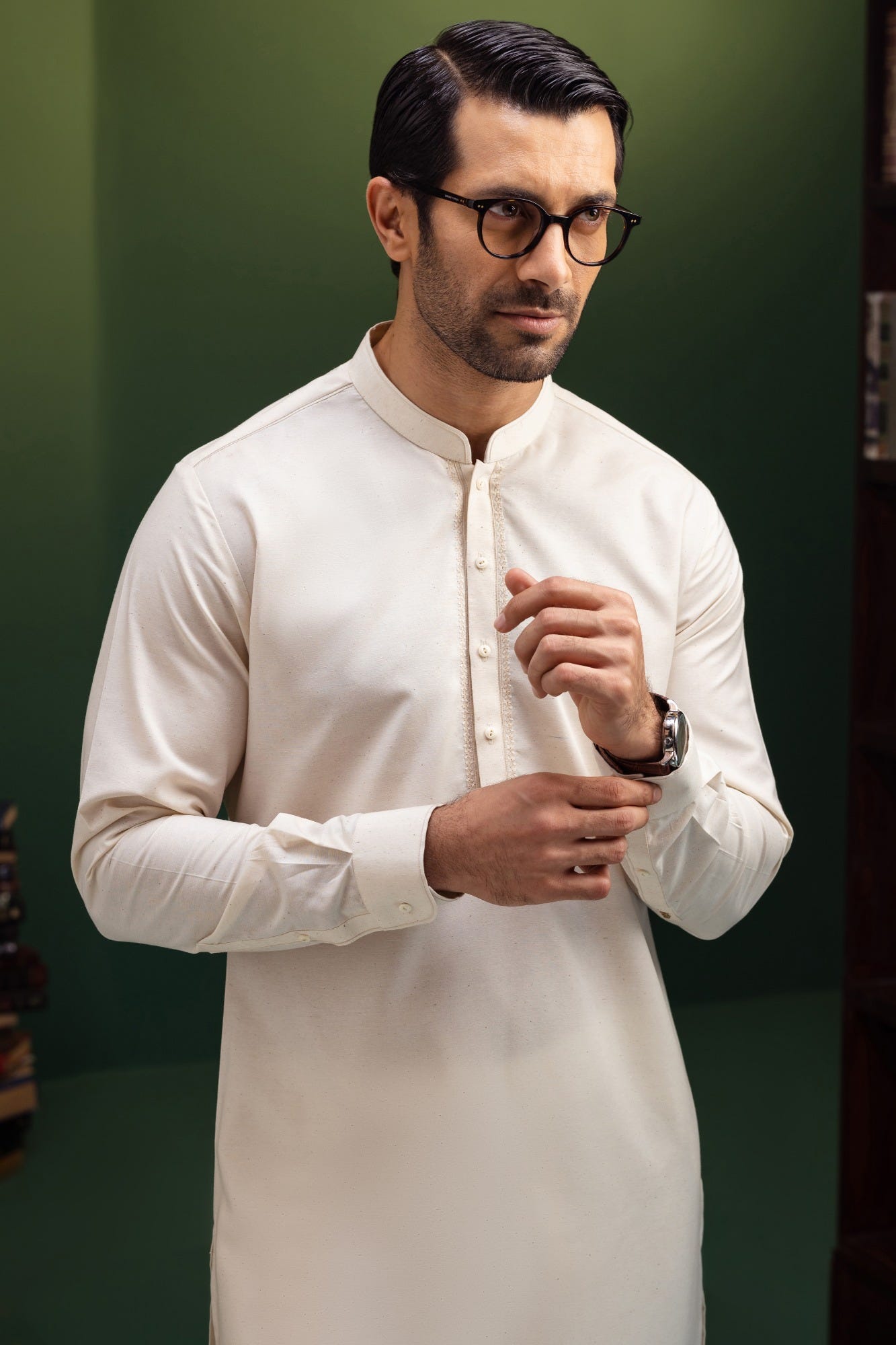 Nairobi - Beige Cotton Kurta Trouser