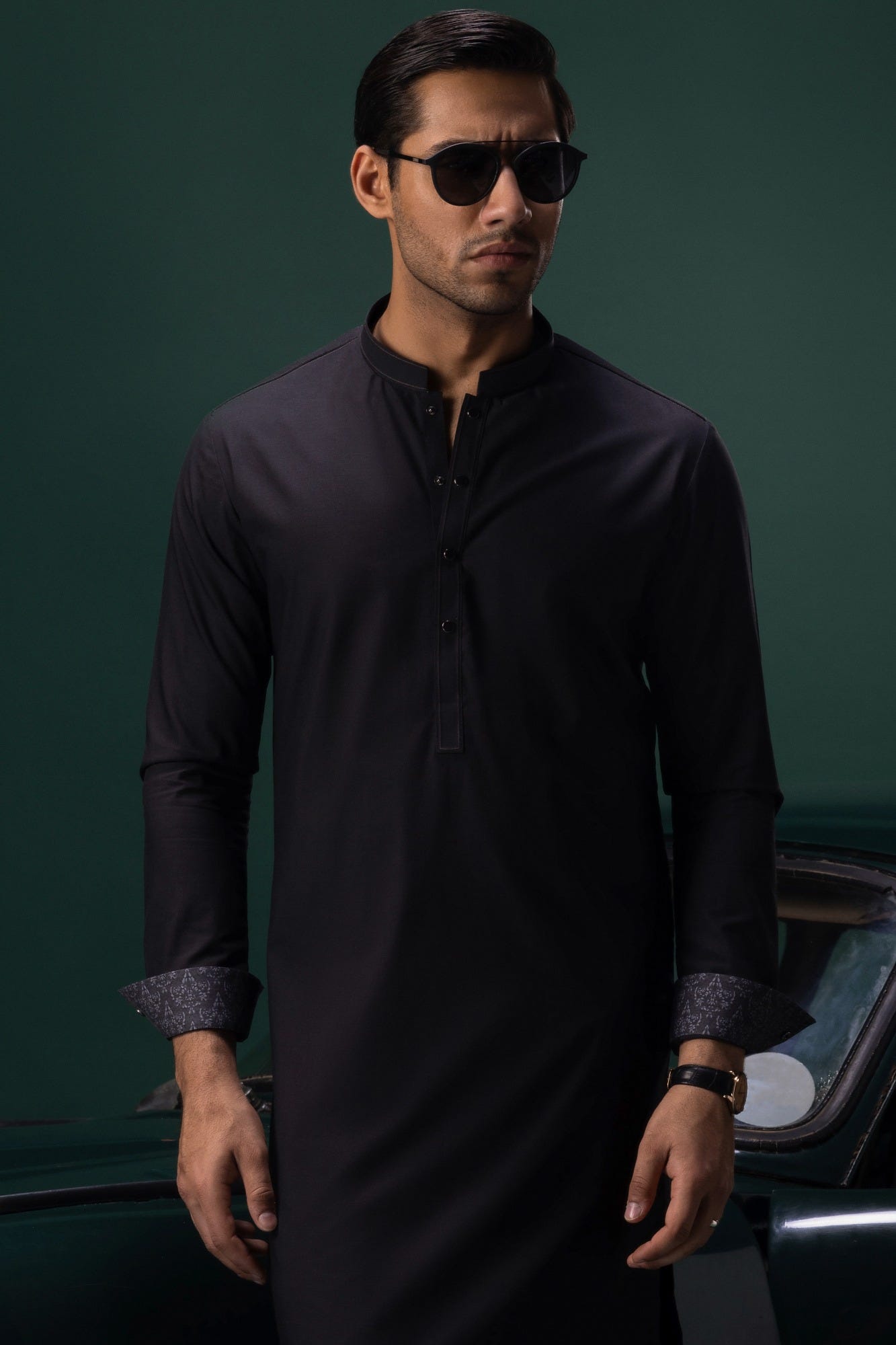 Panama - Charcoal Cotton Kurta Trouser