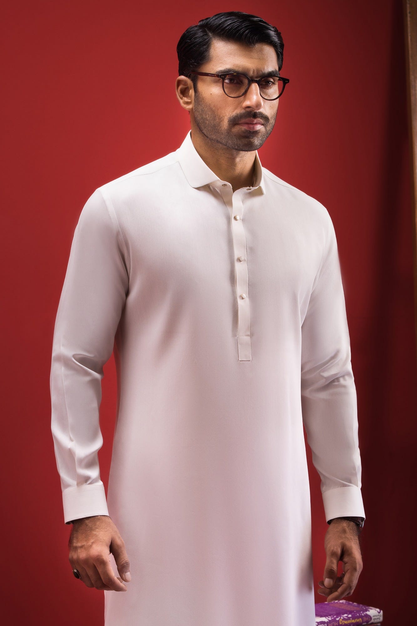 Phoenix - White Blended Kameez Shalwar