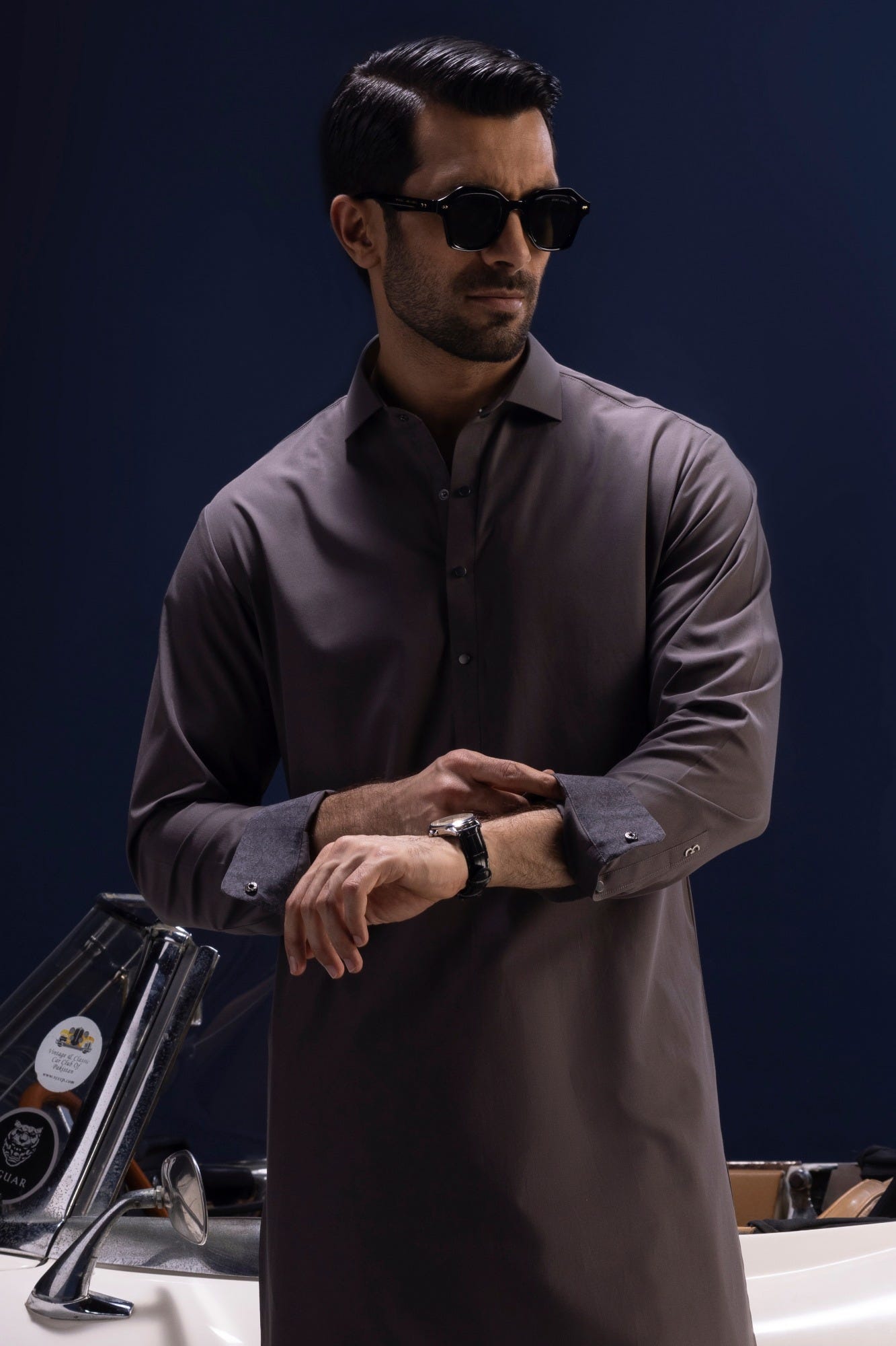 Portugal - Military Grey Cotton Kameez Shalwar