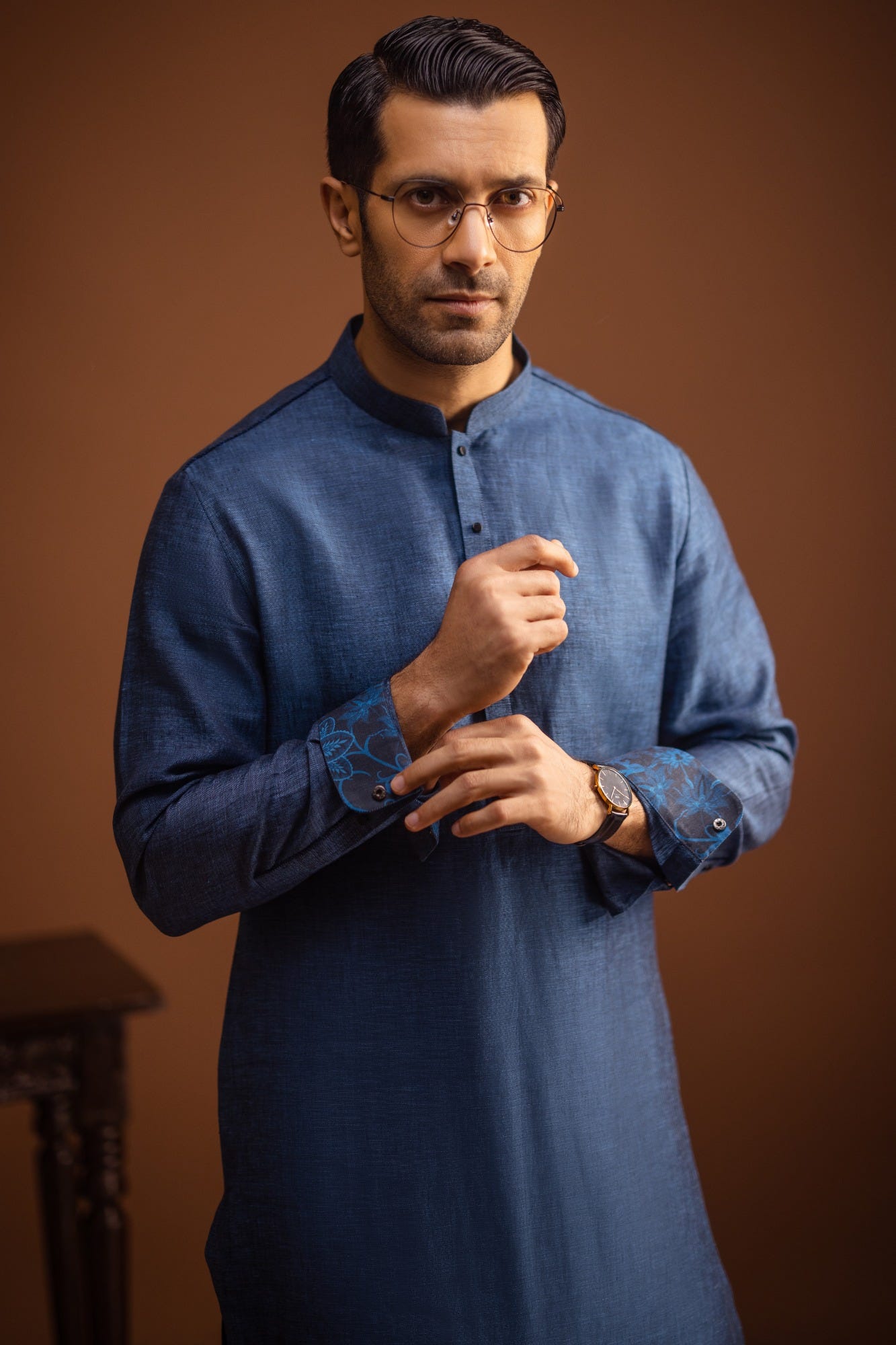 Pretoria - Deep Blue Linen Kurta Trouser