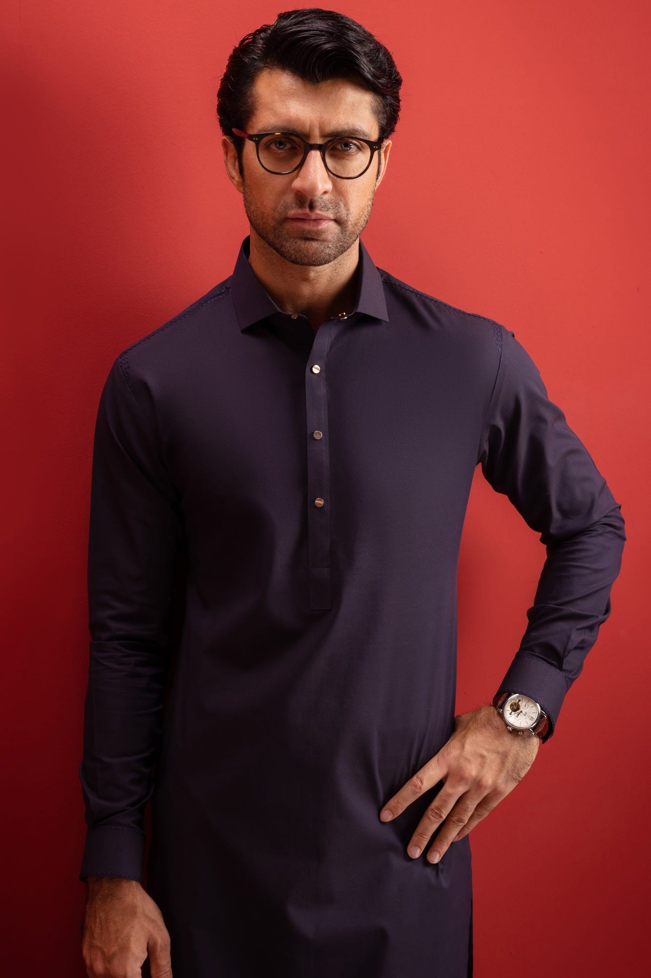 Scotland - Deep Navy Cotton Kurta Trouser