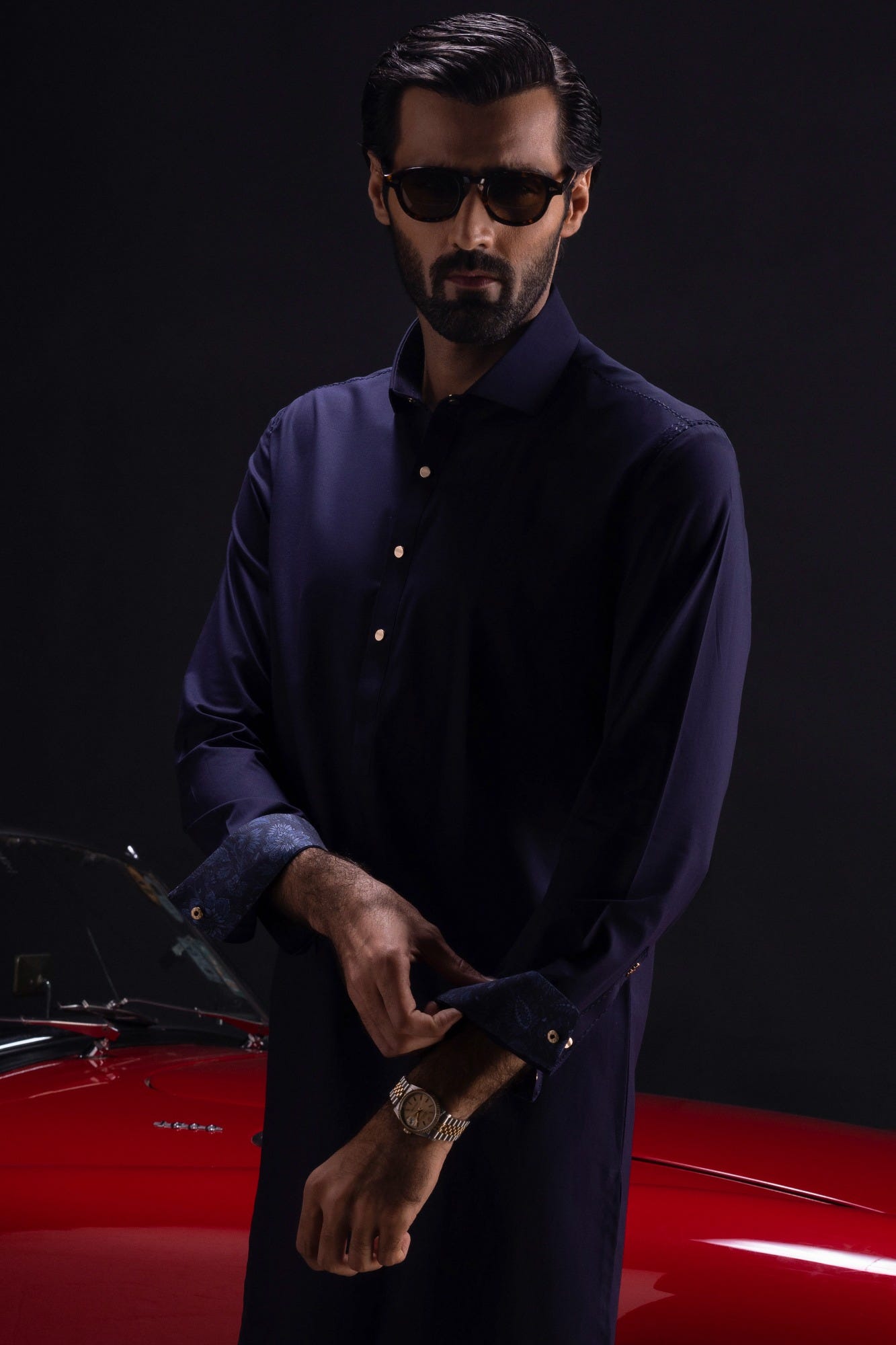 Scotland - Royal Blue Cotton Kurta Trouser