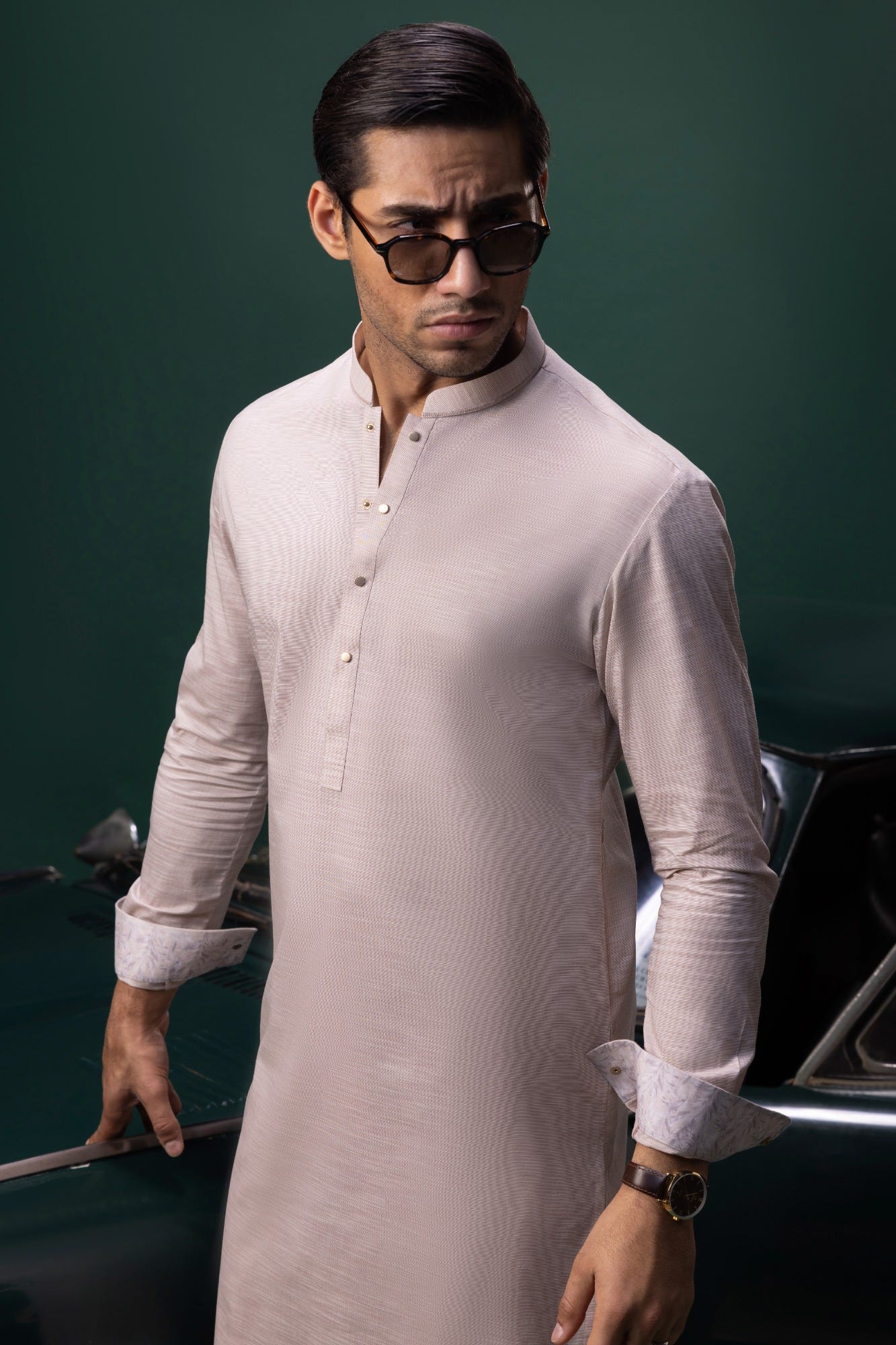 Serbia - Light Brown Cotton Kurta Trouser