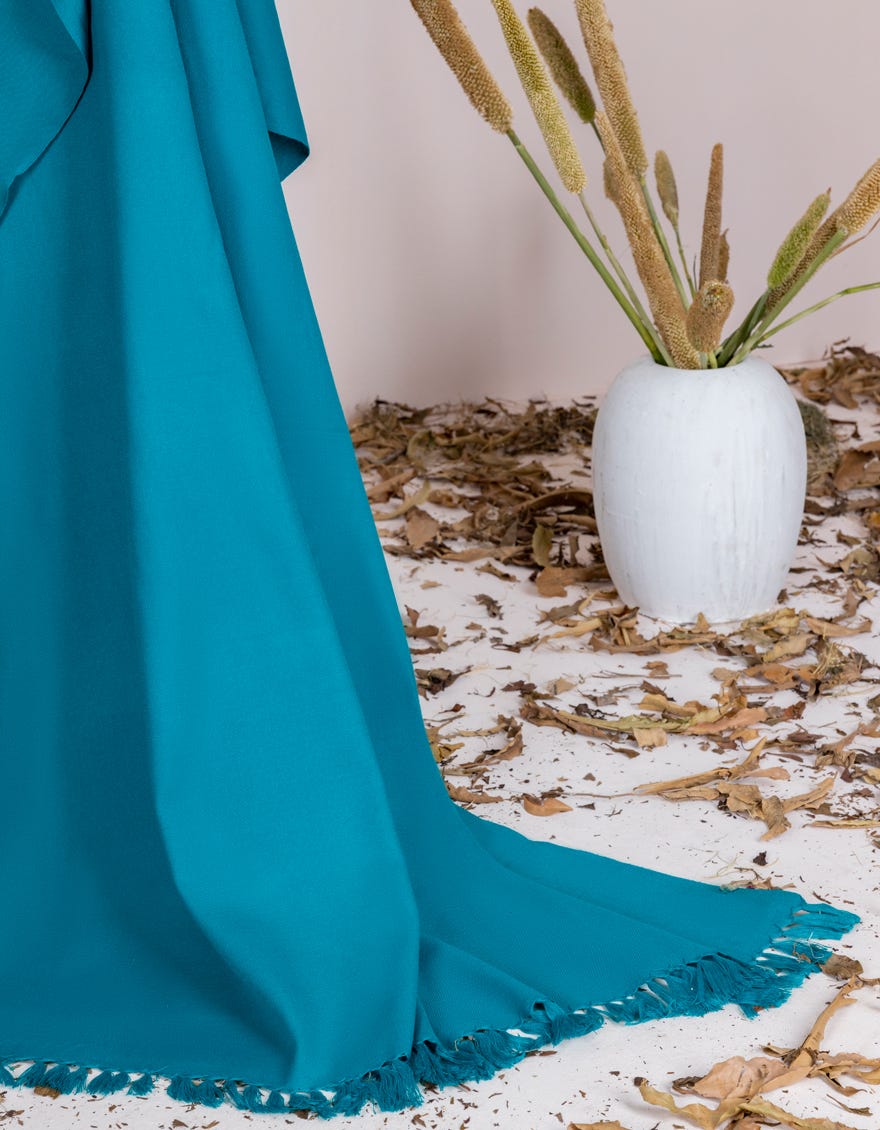 Sky Blue Acrylic Shawl | Jsh-Shw-22-068