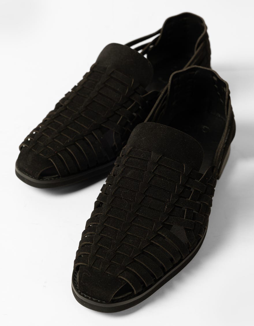 BLACK SUEDE SANDALS