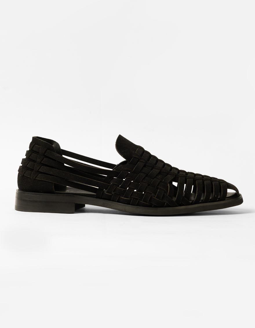 BLACK SUEDE SANDALS