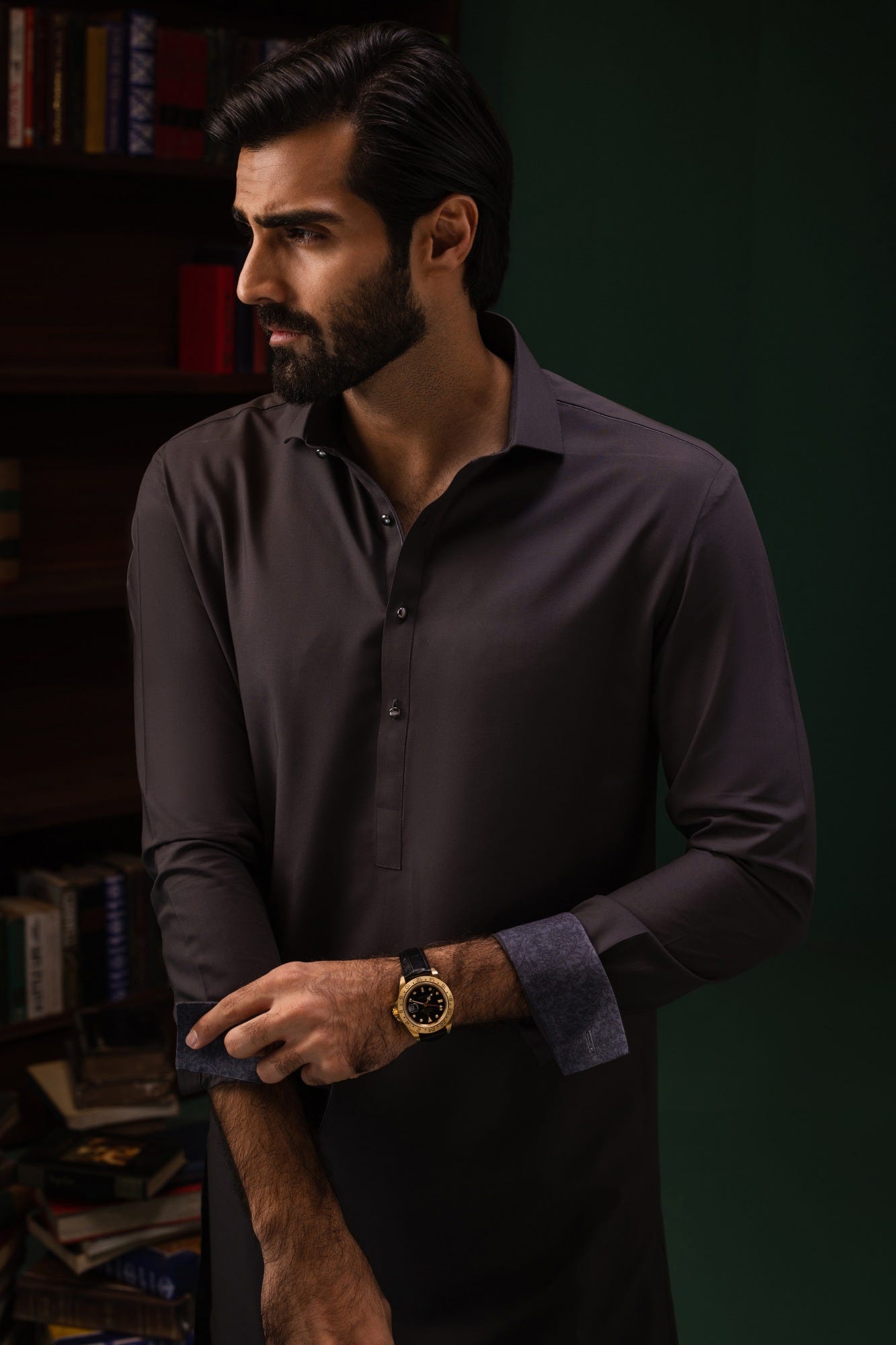 Spain - Grey Blended Kameez Shalwar