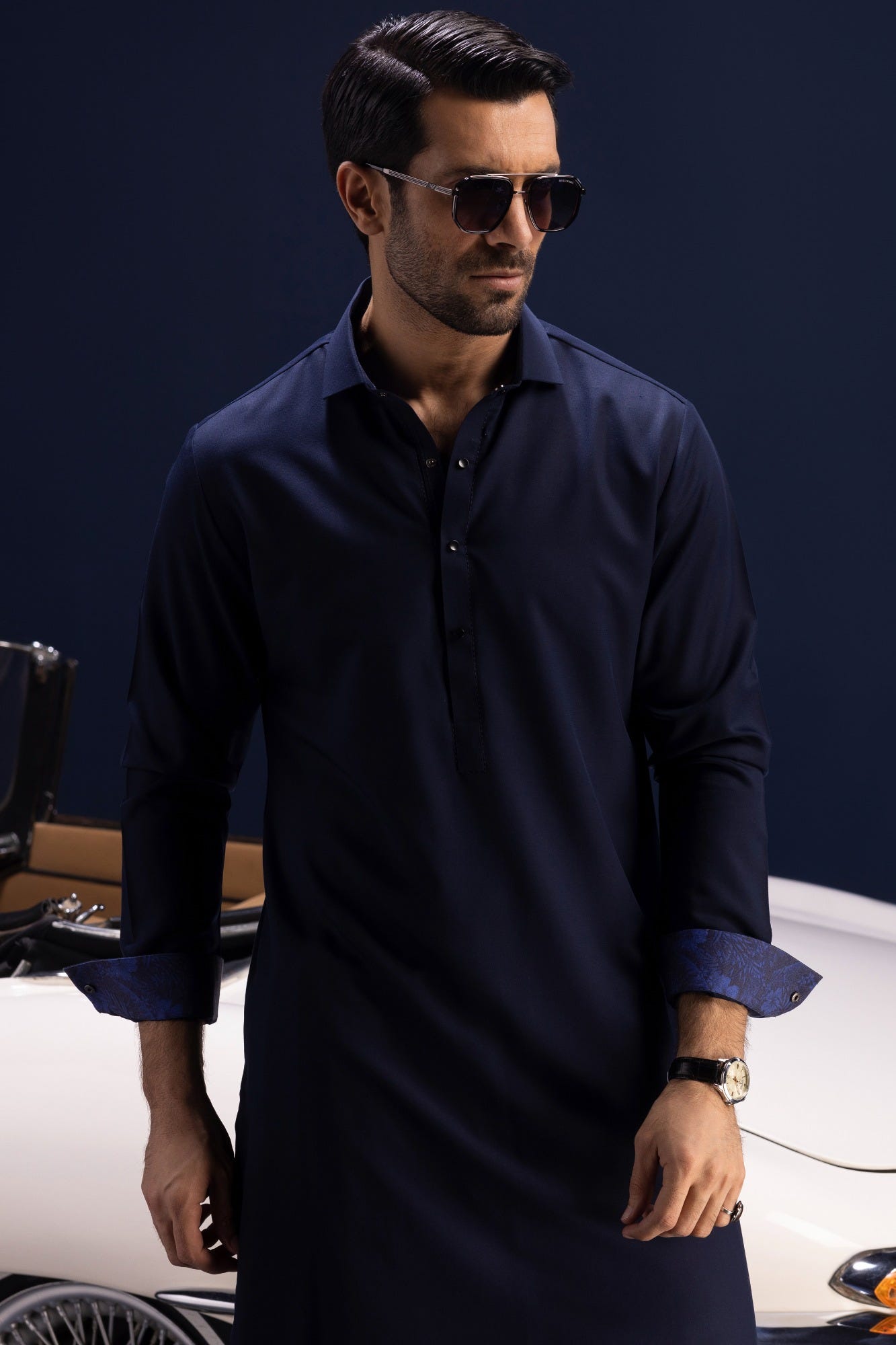 St.Louis - Navy Blended Kameez Shalwar