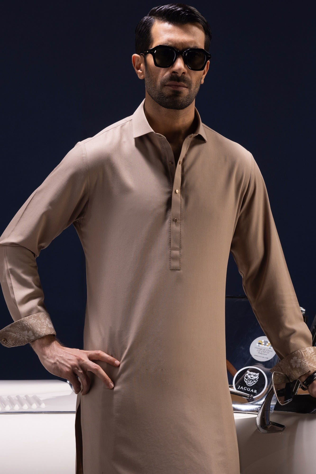 St.Louis - Khaki Blended Kameez Shalwar