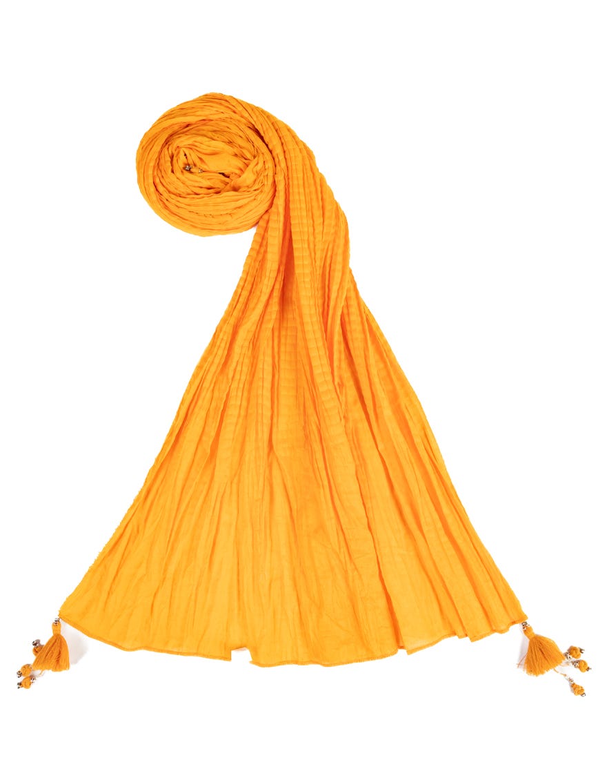 Orange Lawn Stole | Jlst-S-Stl-23-2605