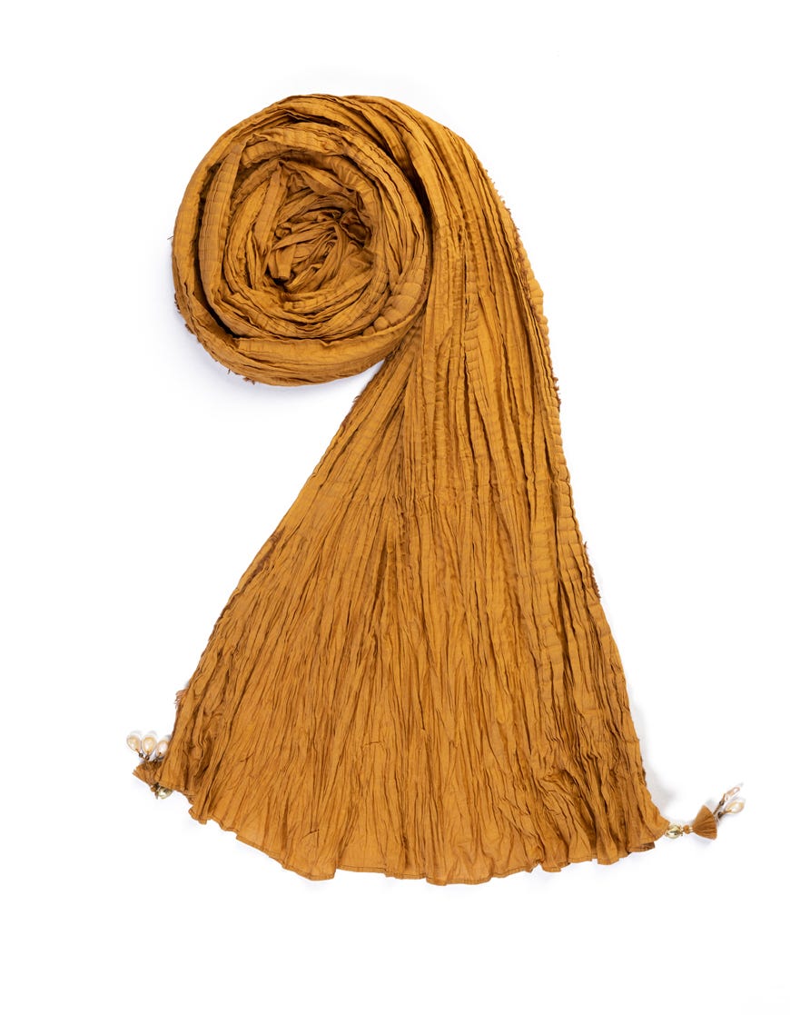 Mustard Dyed Stole | Jlst-S-Stl-23-2630