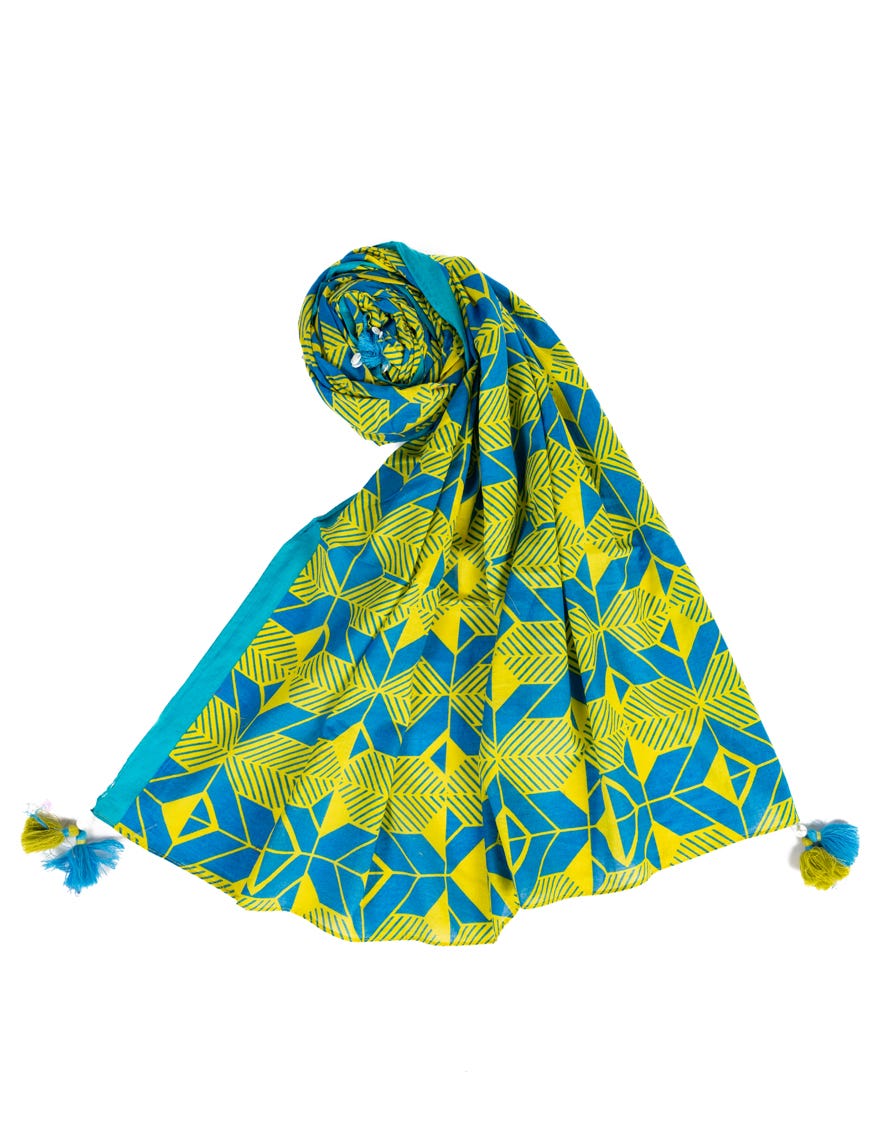 Blue Lawn Stole | Jlst-S-Stl-23-2633