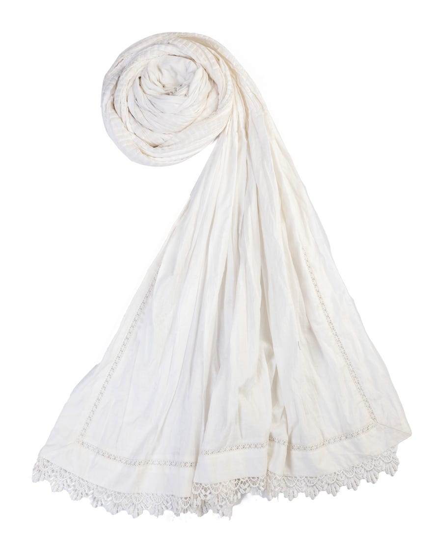 Off White Dyed Stole | Jlst-S-Stl-23-2641