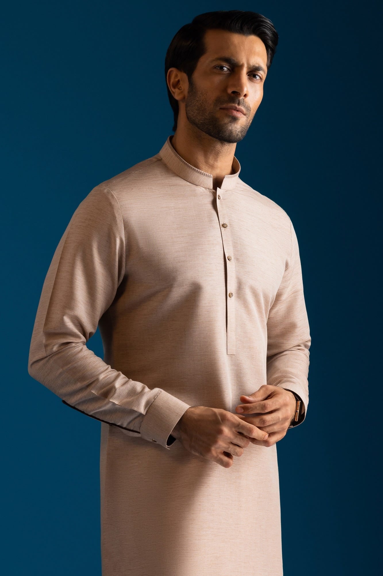 Stockholm - Light Brown Blended Kurta Trouser