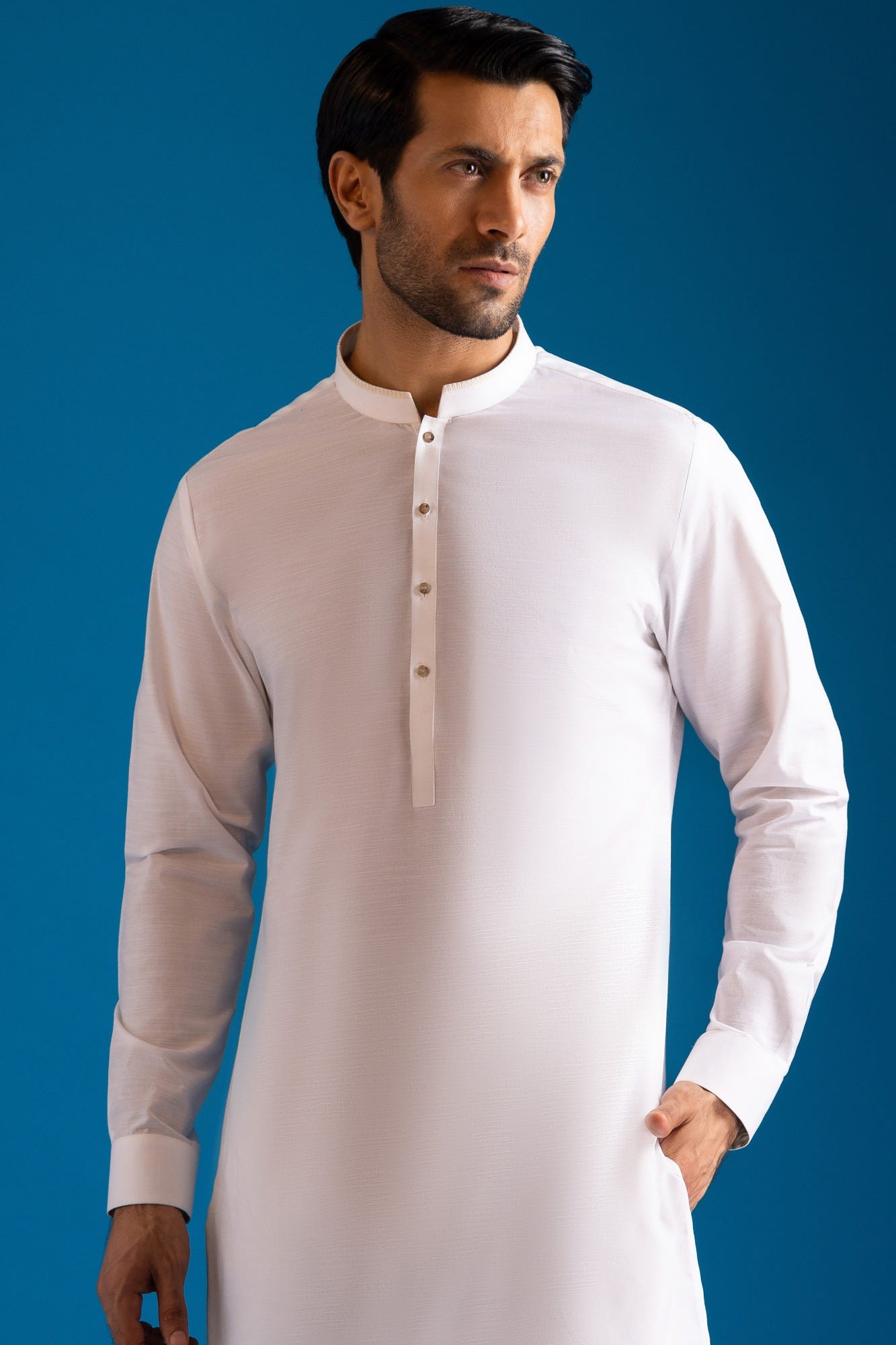 Stockholm - Off White Blended Kurta Trouser