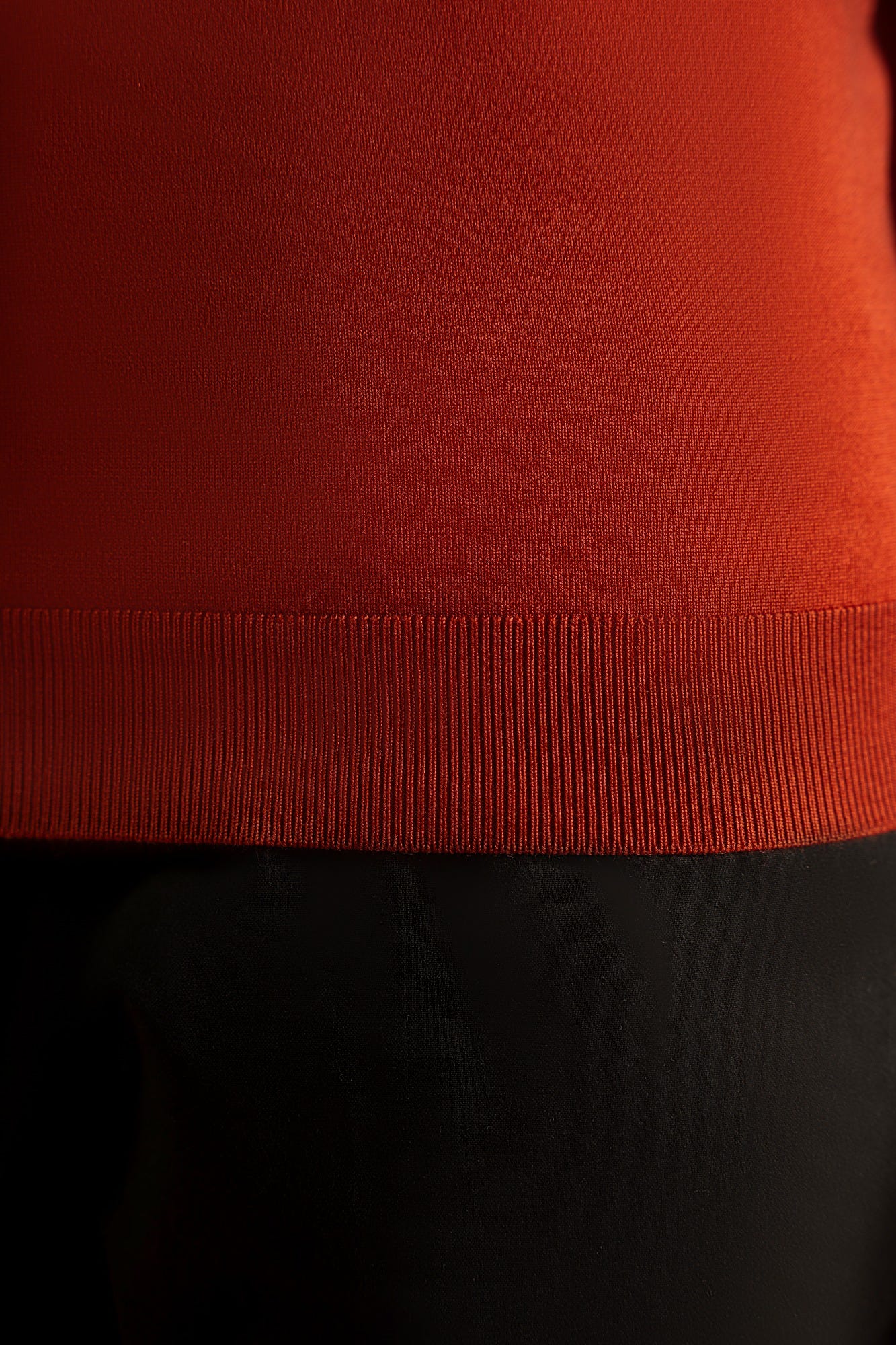 Rust Lyocell Crew Neck Sweater | Cc Swt 0016