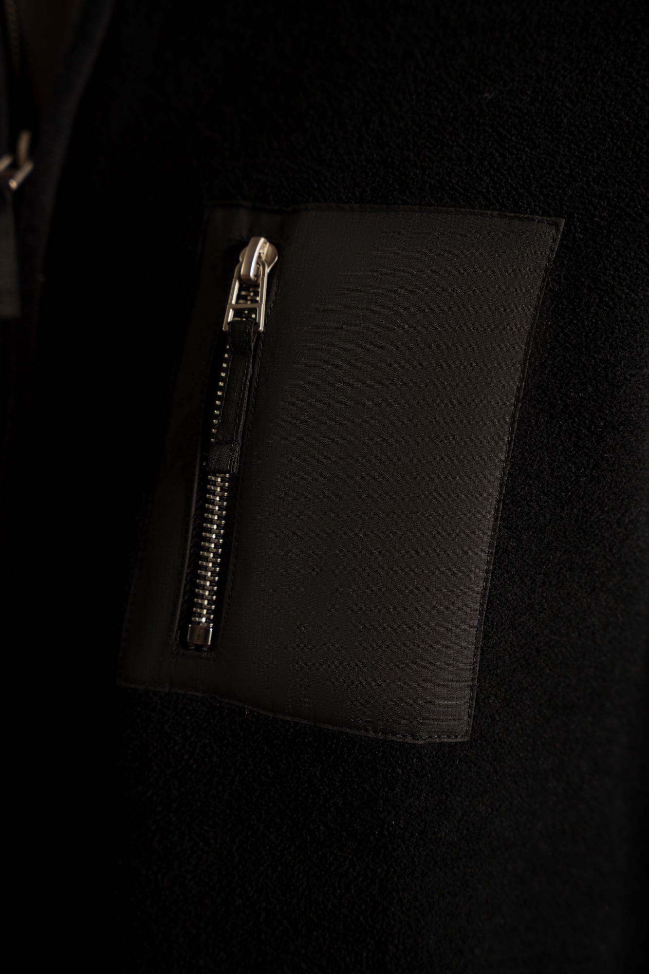 Black Nylon Cardigan Zipper Reece | Cc Swt 0021