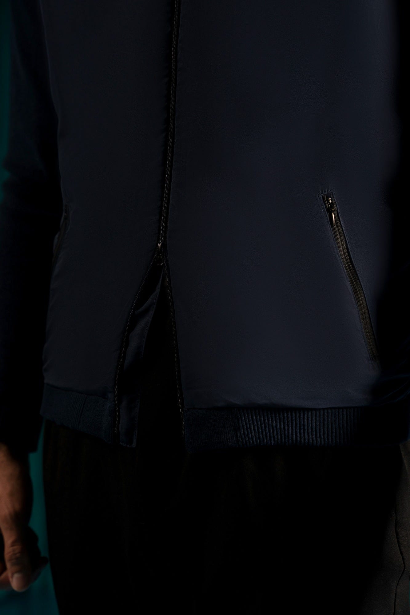 Navy Cotton Hi Fashion Jacket | Cc Swt 0025