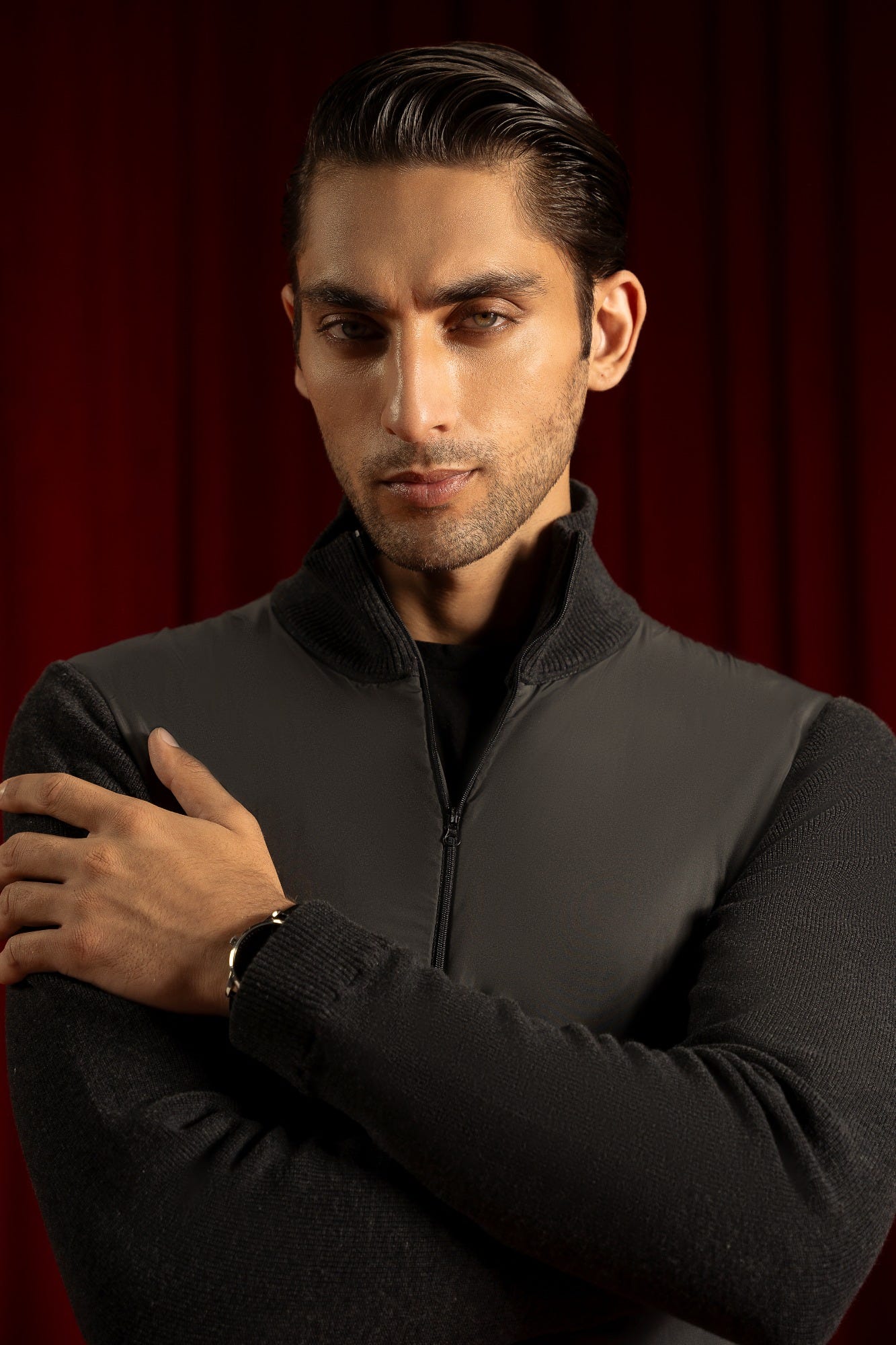 Dark Heather Cotton Hi Fashion Jacket | Cc Swt 0026