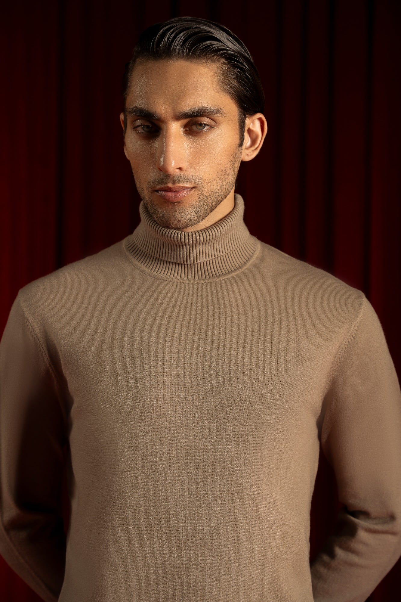 Sand Turtleneck Sweater | Cc Swt 0031