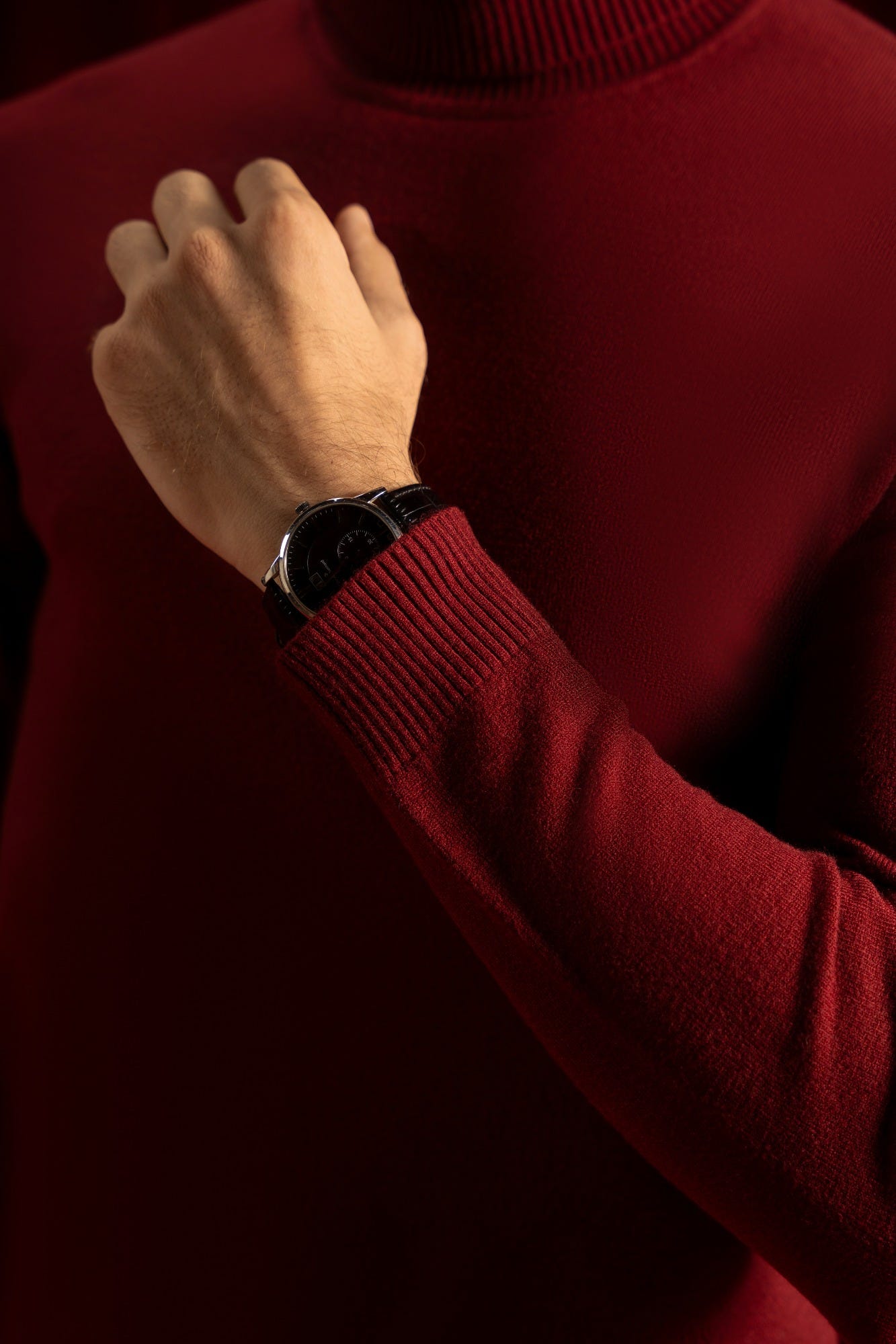 Burgundy Turtleneck Sweater | Cc Swt 0032