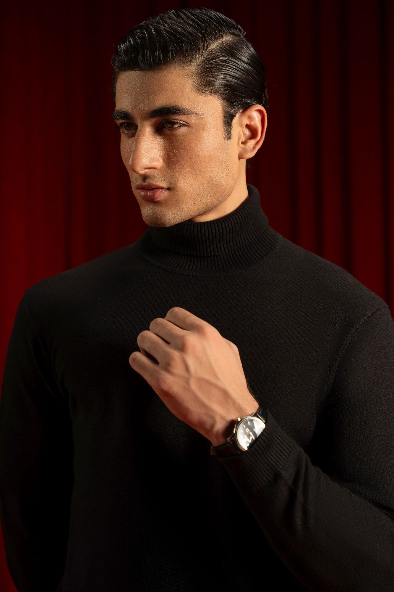 Black Turtleneck Sweater | Cc Swt 0033
