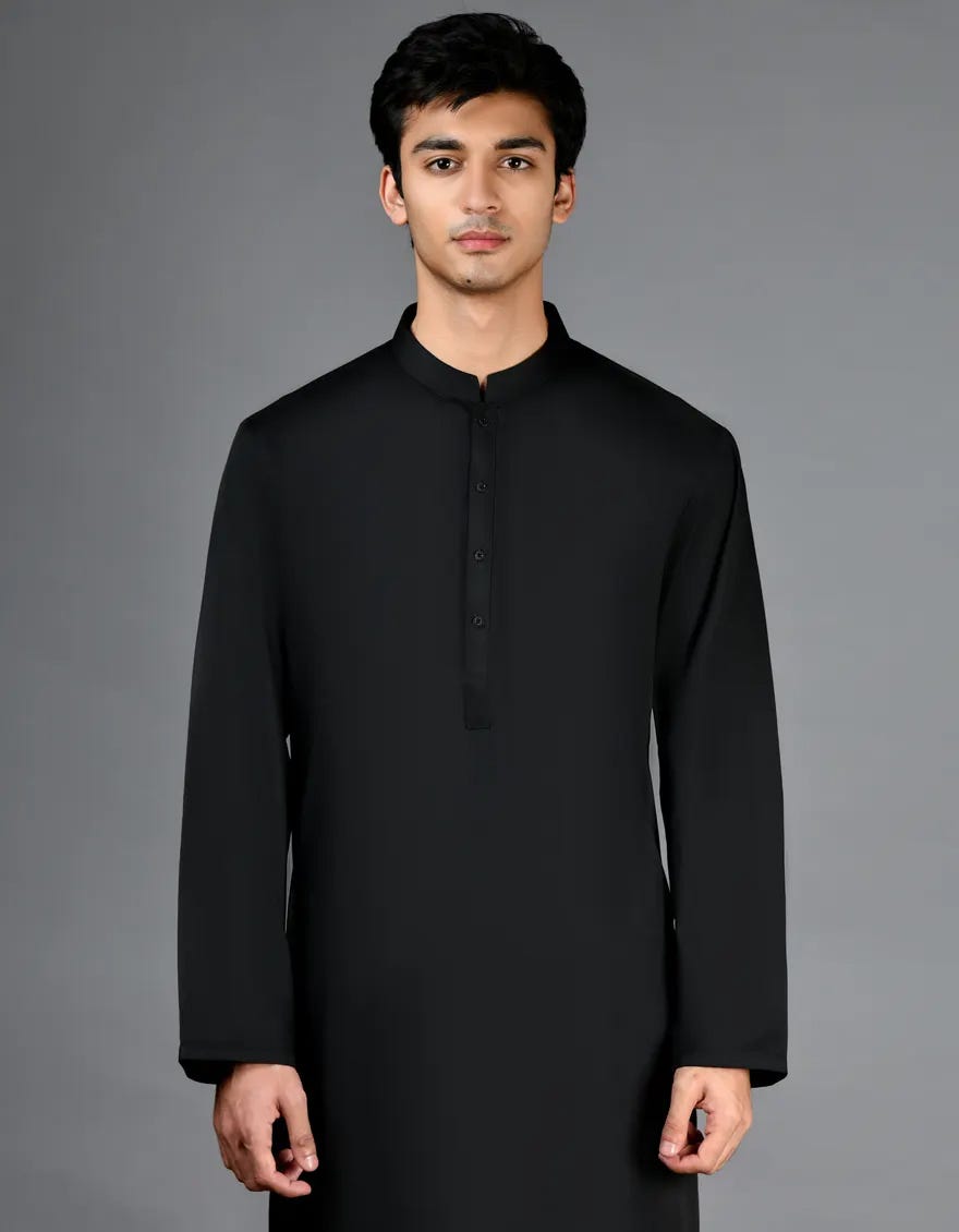 BLACK CASUAL KAMEEZ SHALWAR