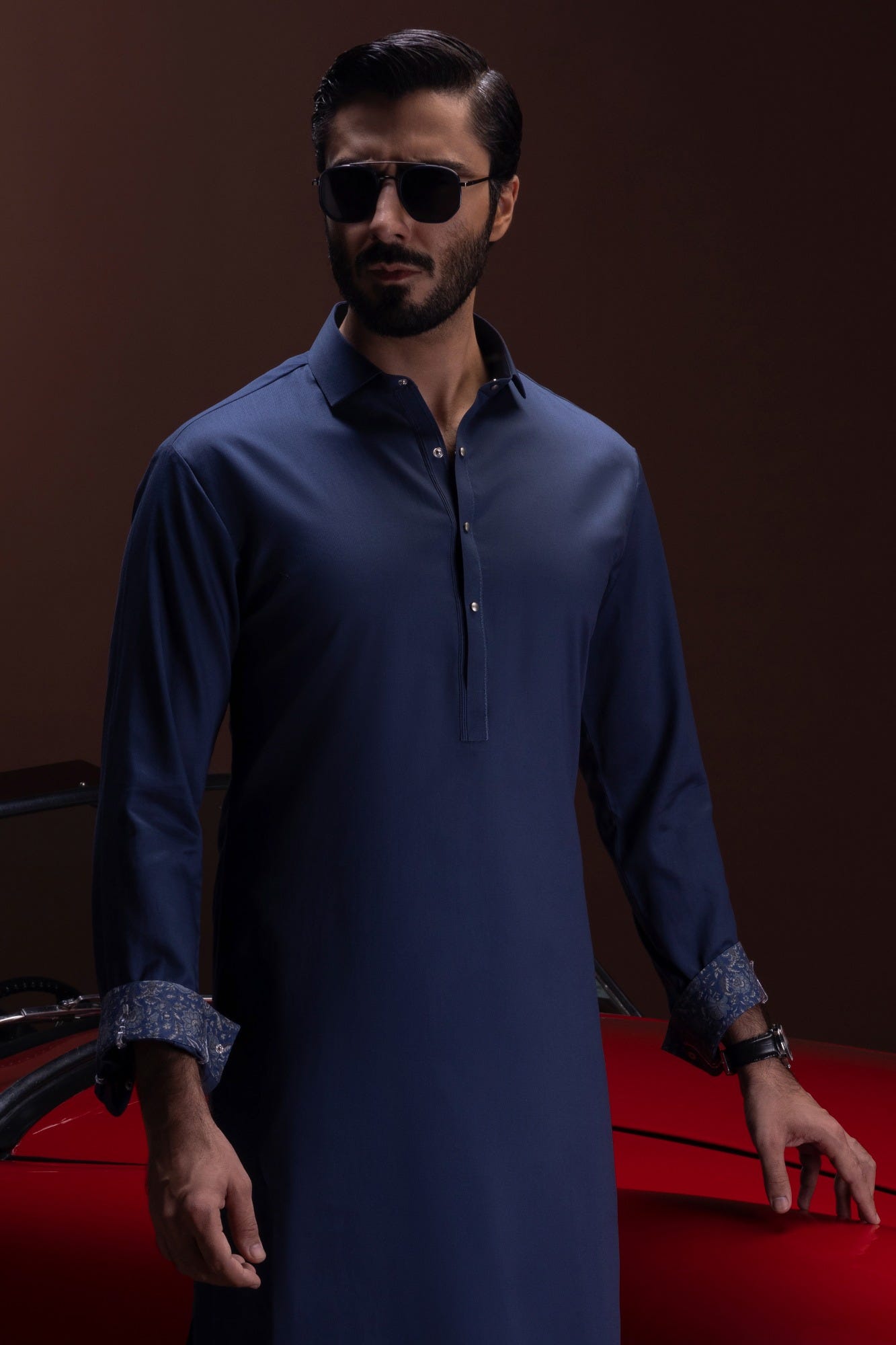 Victoria - Sapphire Blue Cotton Kameez Shalwar