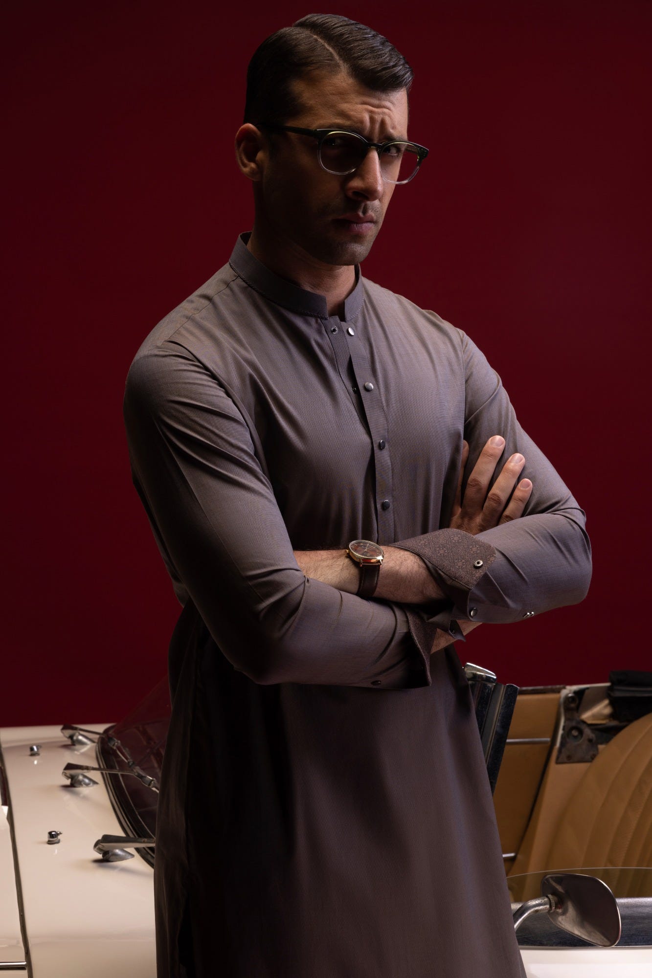 Fiji - Vintage Brown Cotton Kurta Trouser