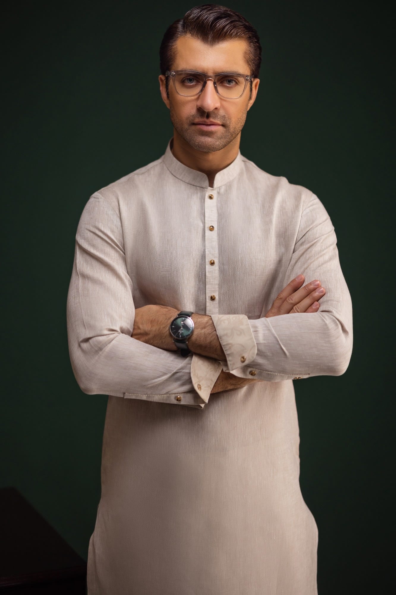 Washington - Light Olive Linen Kurta Trouser