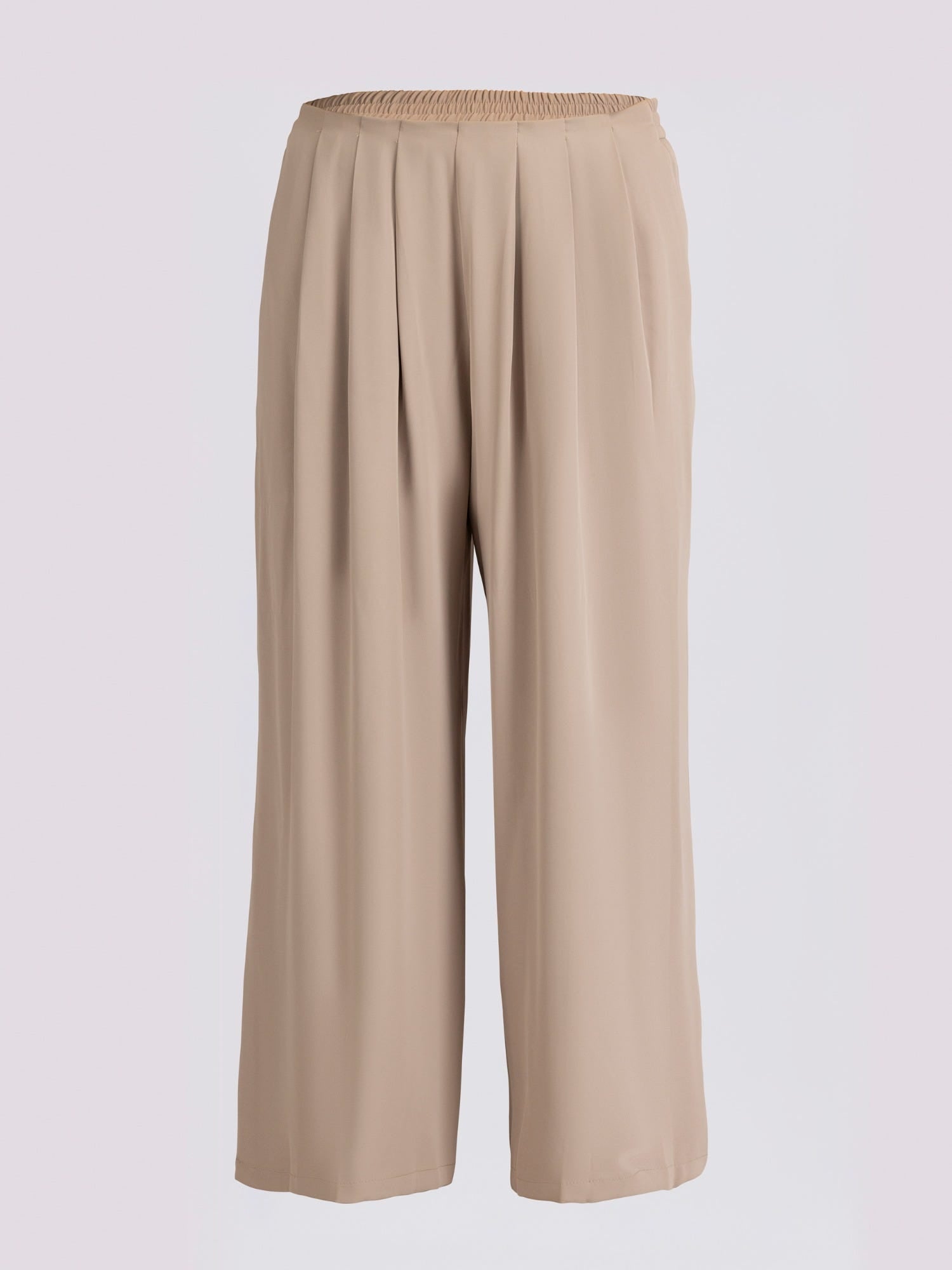 Grey-Beige Wide Leg Trousers