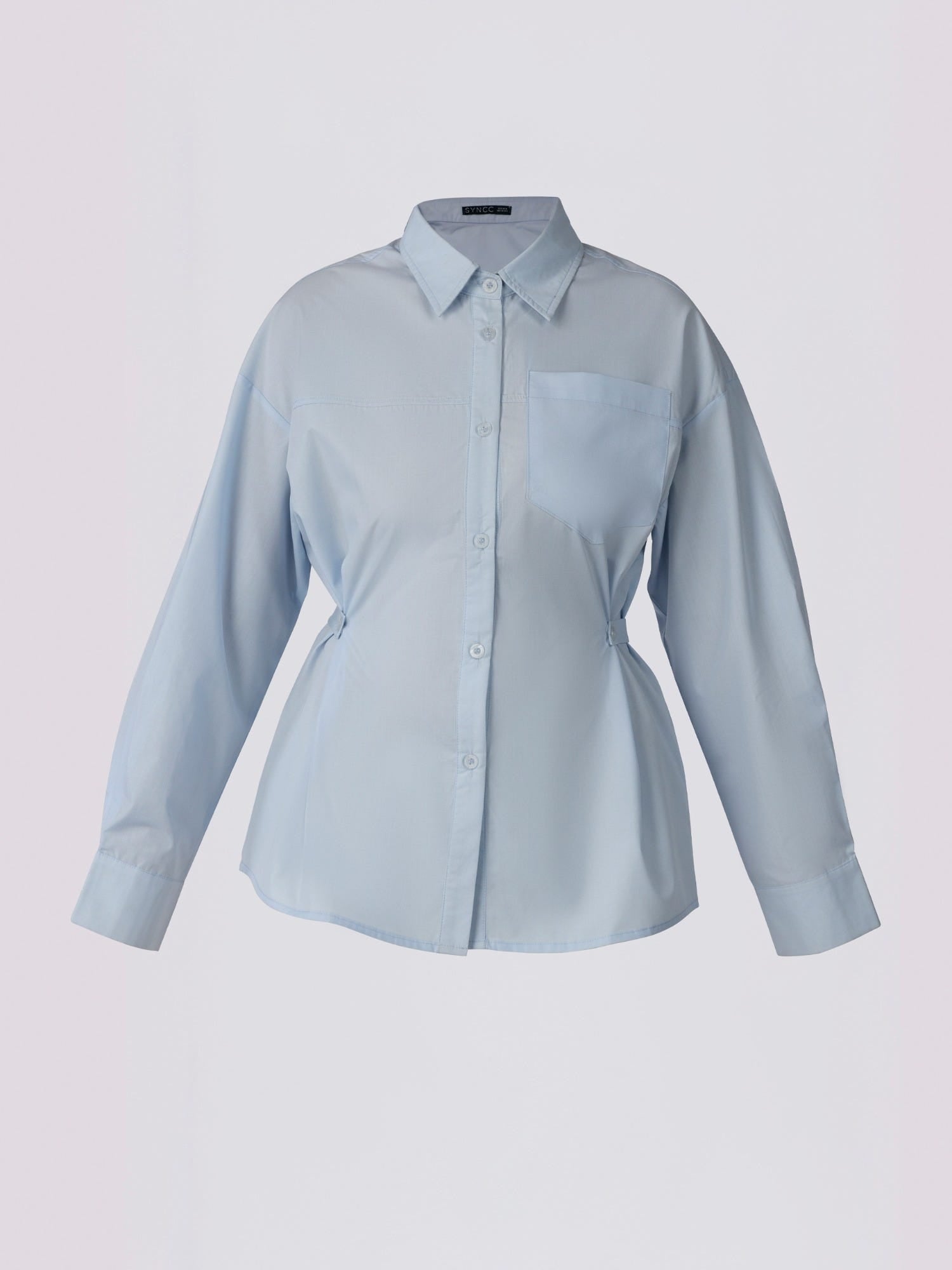 Blue Hourglass Button-Down