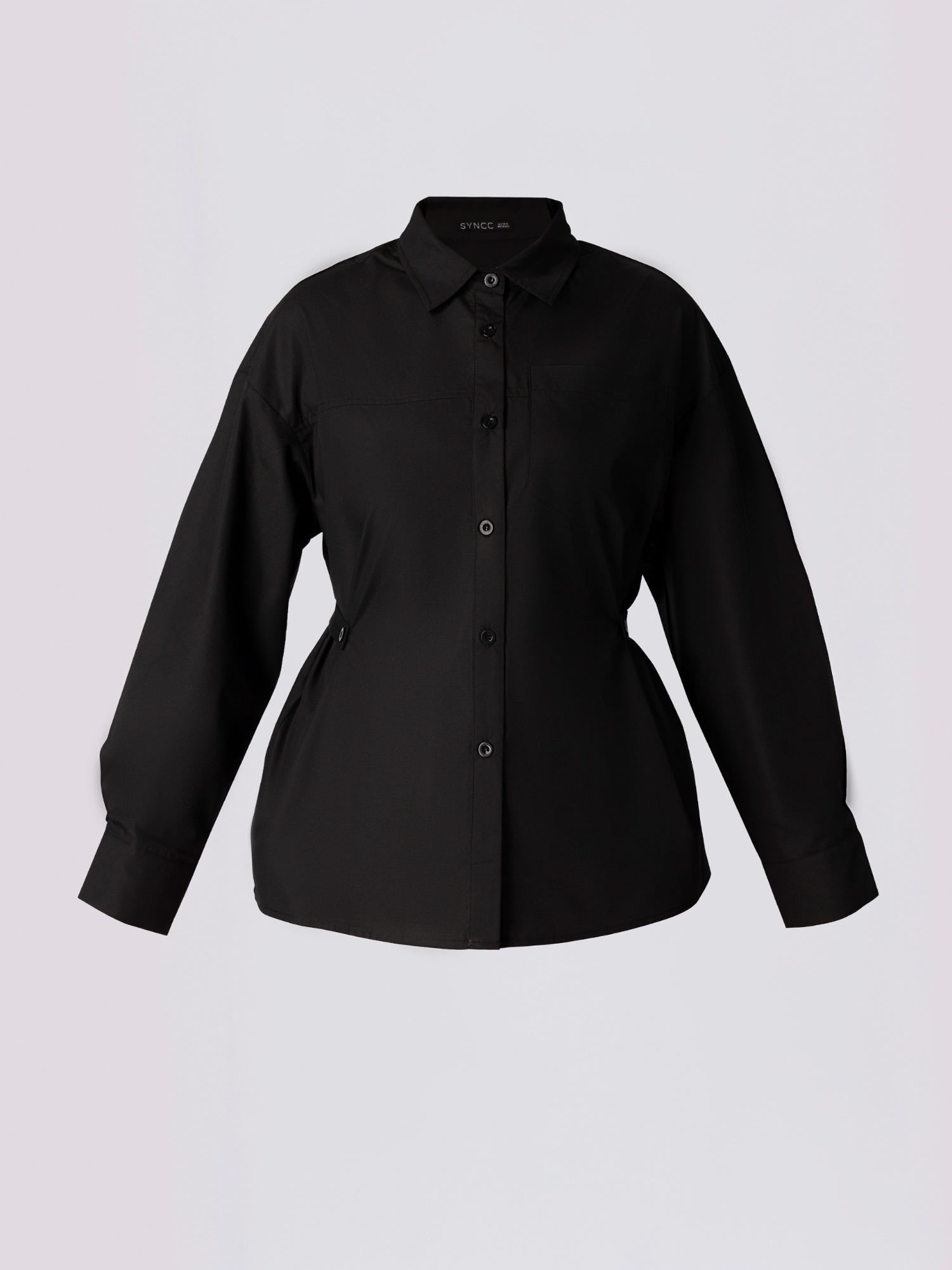 Black Hourglass Button-Down