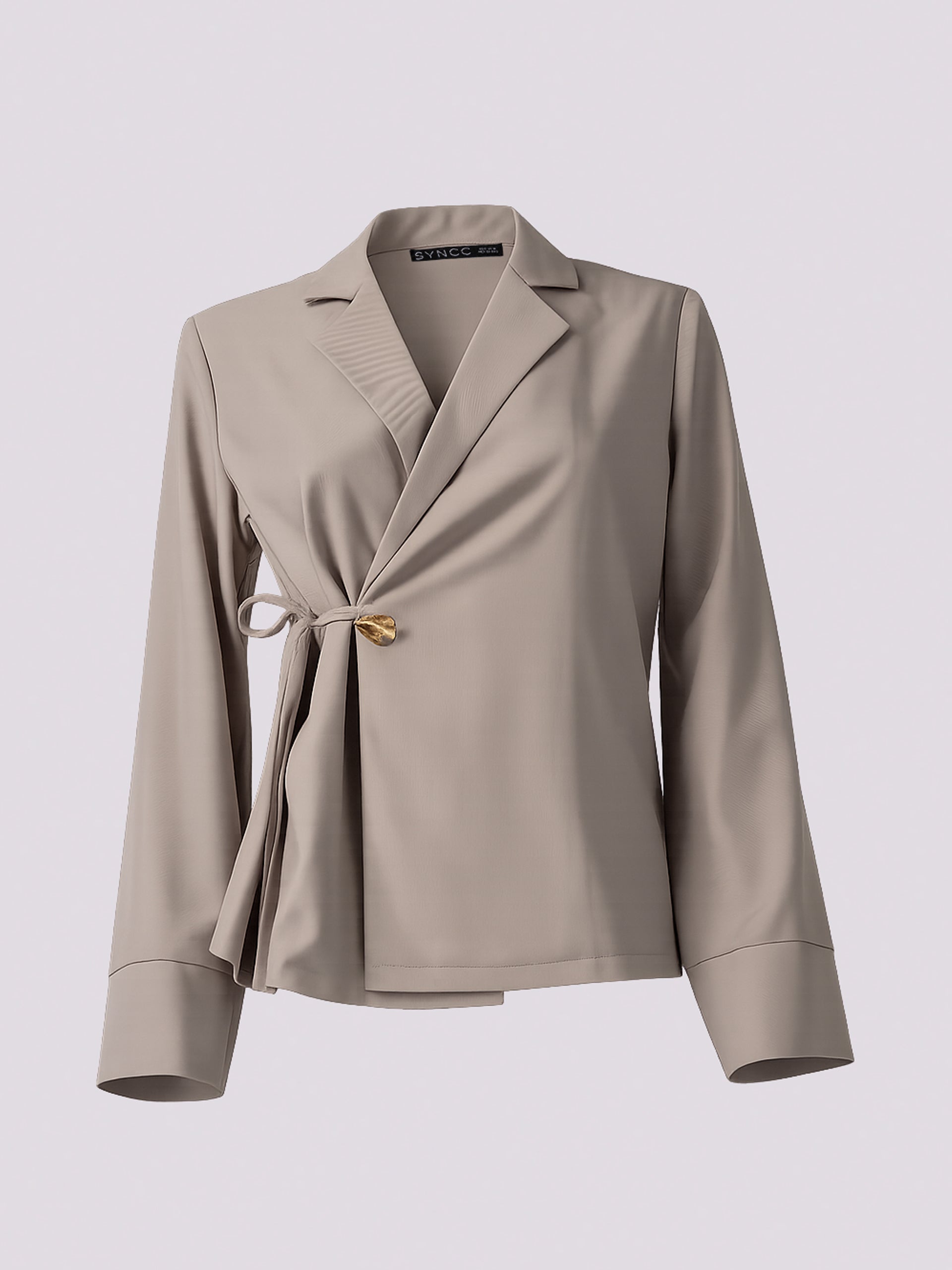 Taupe Overlap Blazer