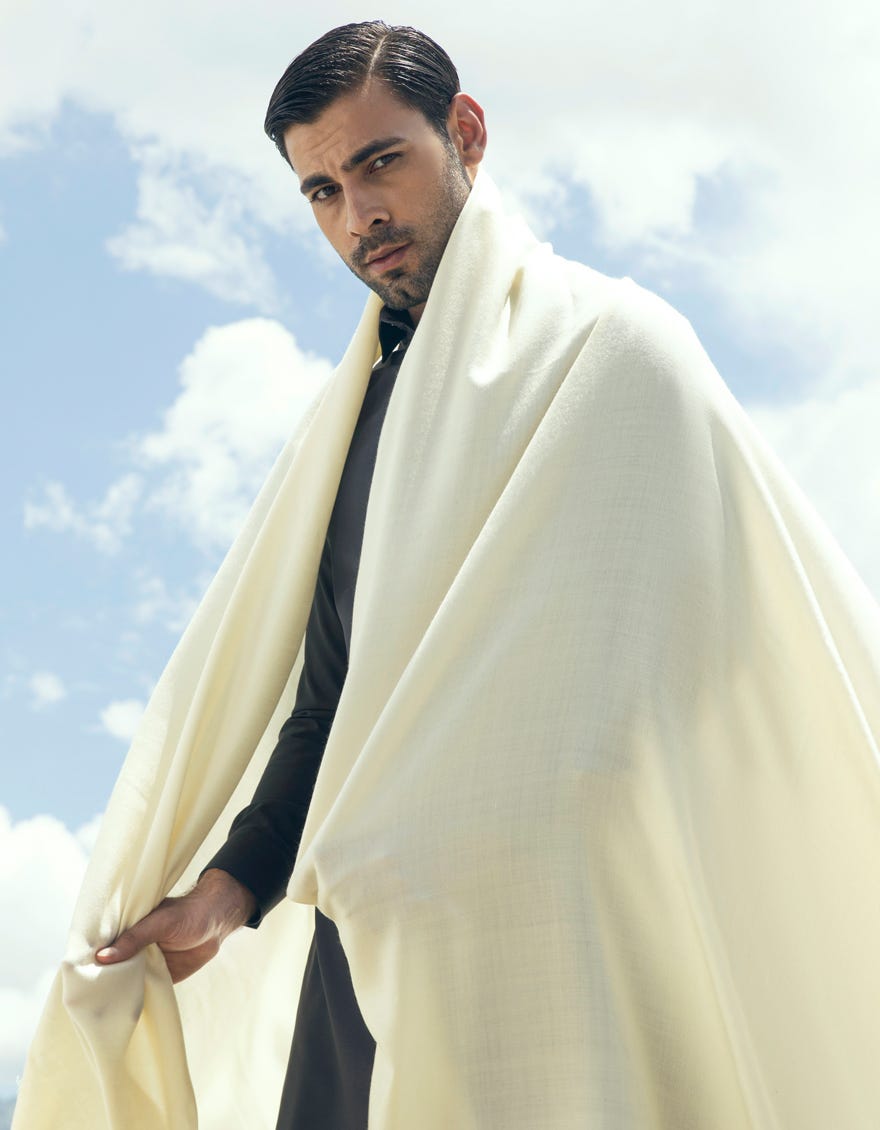 White Men Shawl | Jjid-Shawl-9195
