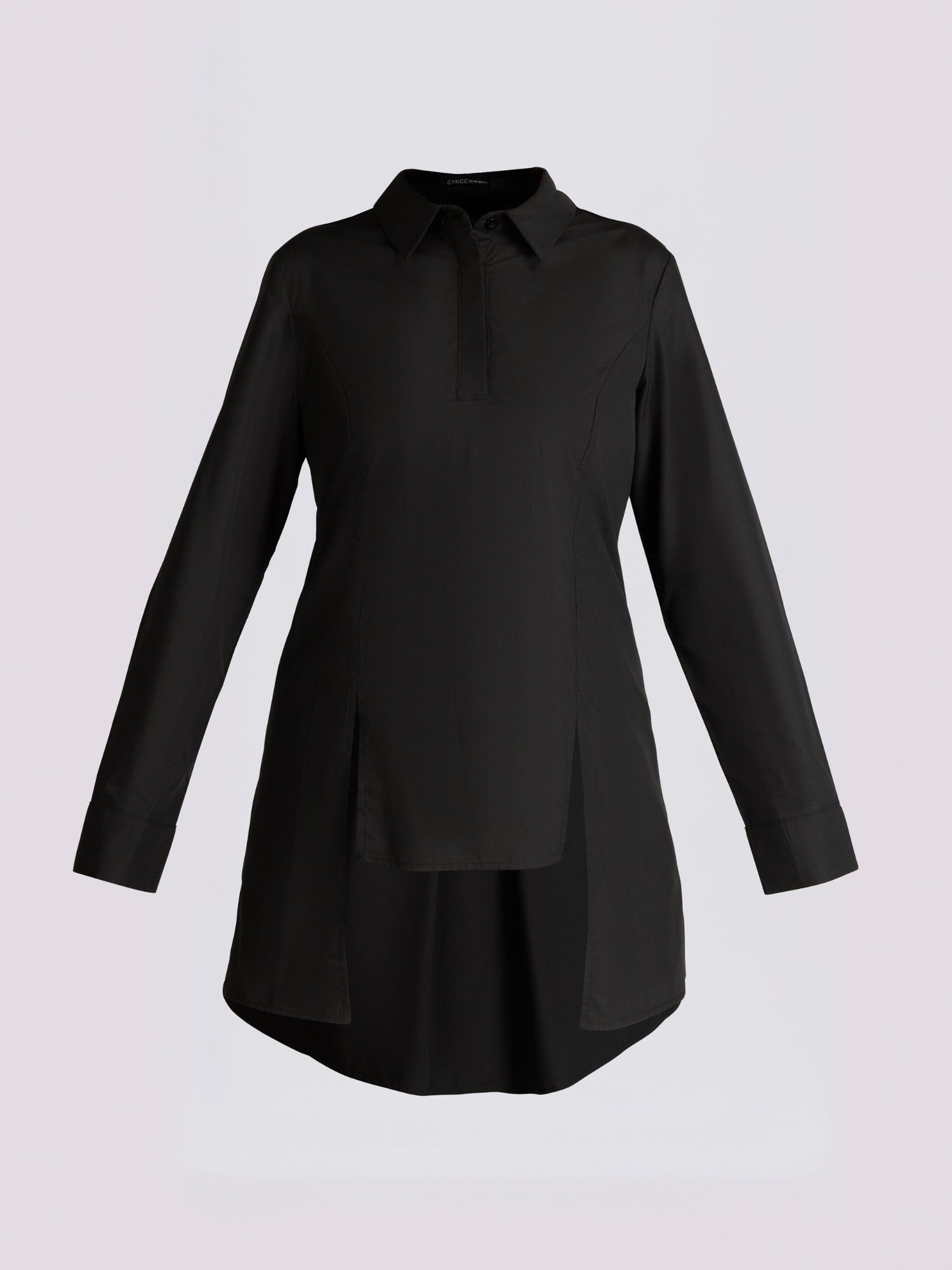 Black High-Low Step Shirt