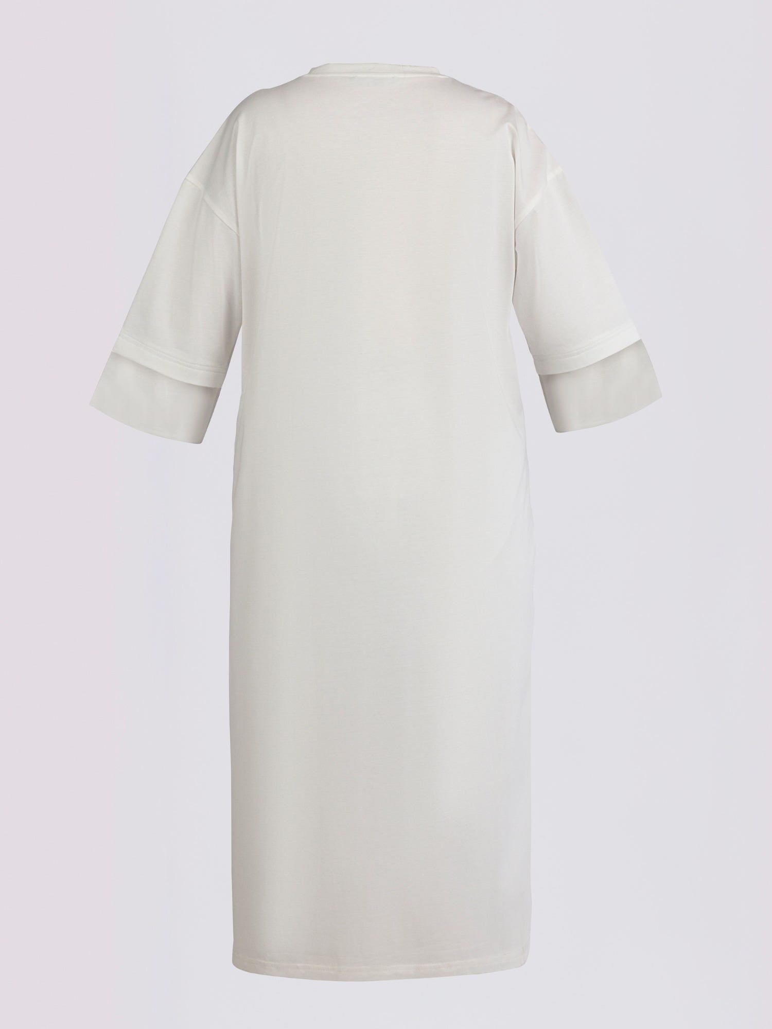 Color-Block Sleeve Slit Dress