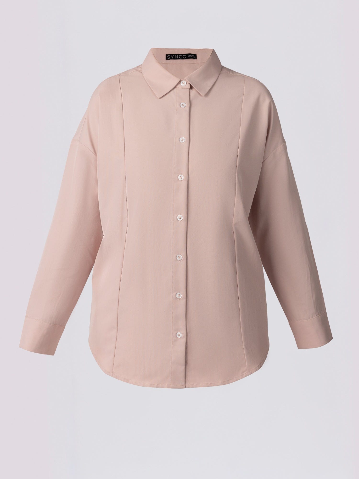 Pink Lace-Up Back Blouse