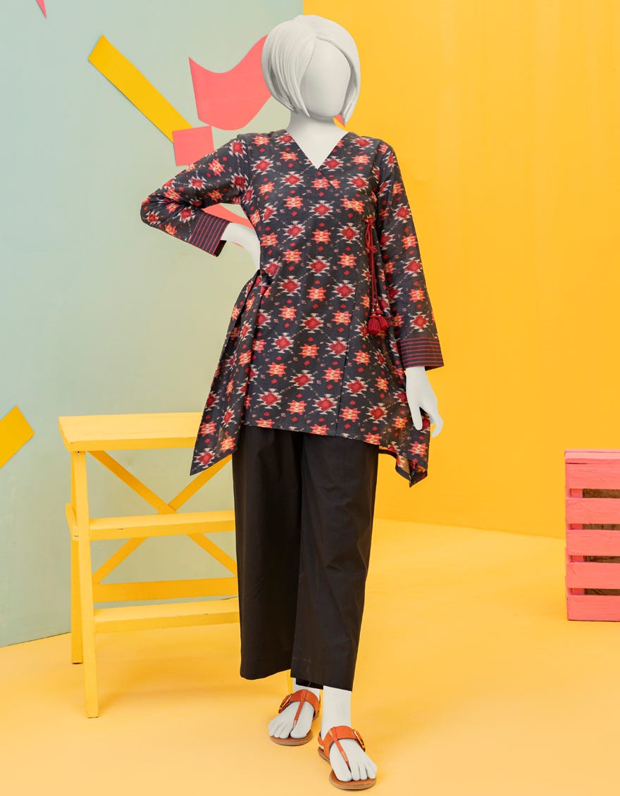 Multicolor Lawn Teens Kurti | Jygk-S-Ygkl-101-24